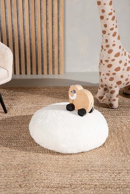 ebuy24 Pouf Ruston Pouf Wolle weiß.