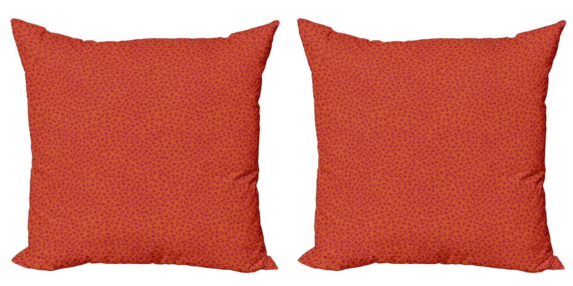 Kissenbezüge Modern Accent Doppelseitiger Digitaldruck, Abakuhaus (2 Stück), Orange Maroon Frühlingsblume