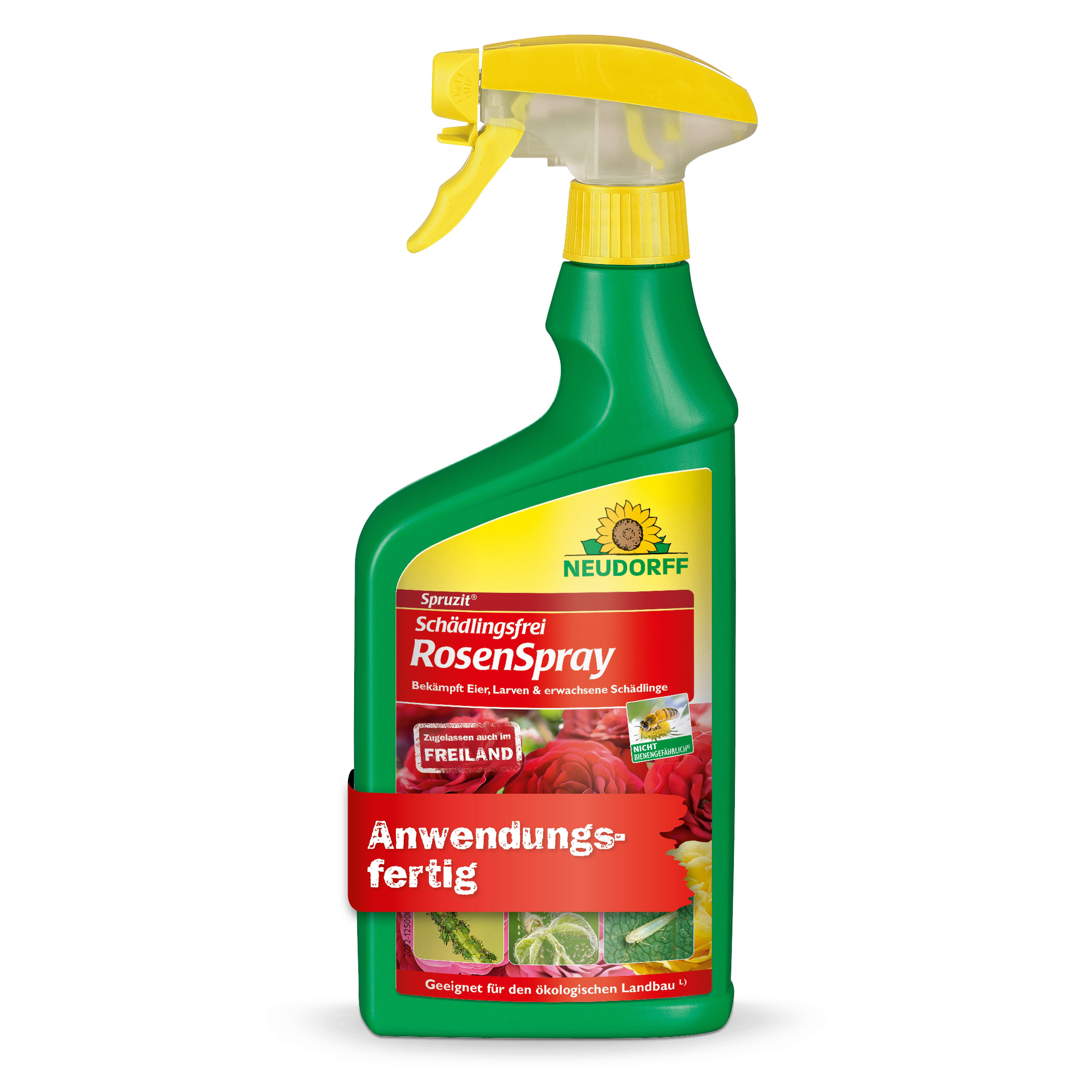 Neudorff Insektenspray Spruzit AF Schädlingsfrei RosenSpray 750 ml, 0.75 l, Für Rosen & Zierpflanzen im Freiland, Anwendungsfertiges Spray gegen Schädlinge an Rosen & Zierpflanzen, Wirkt gegen Eier, Larven & ausgewachsene Pflanzenschädlinge