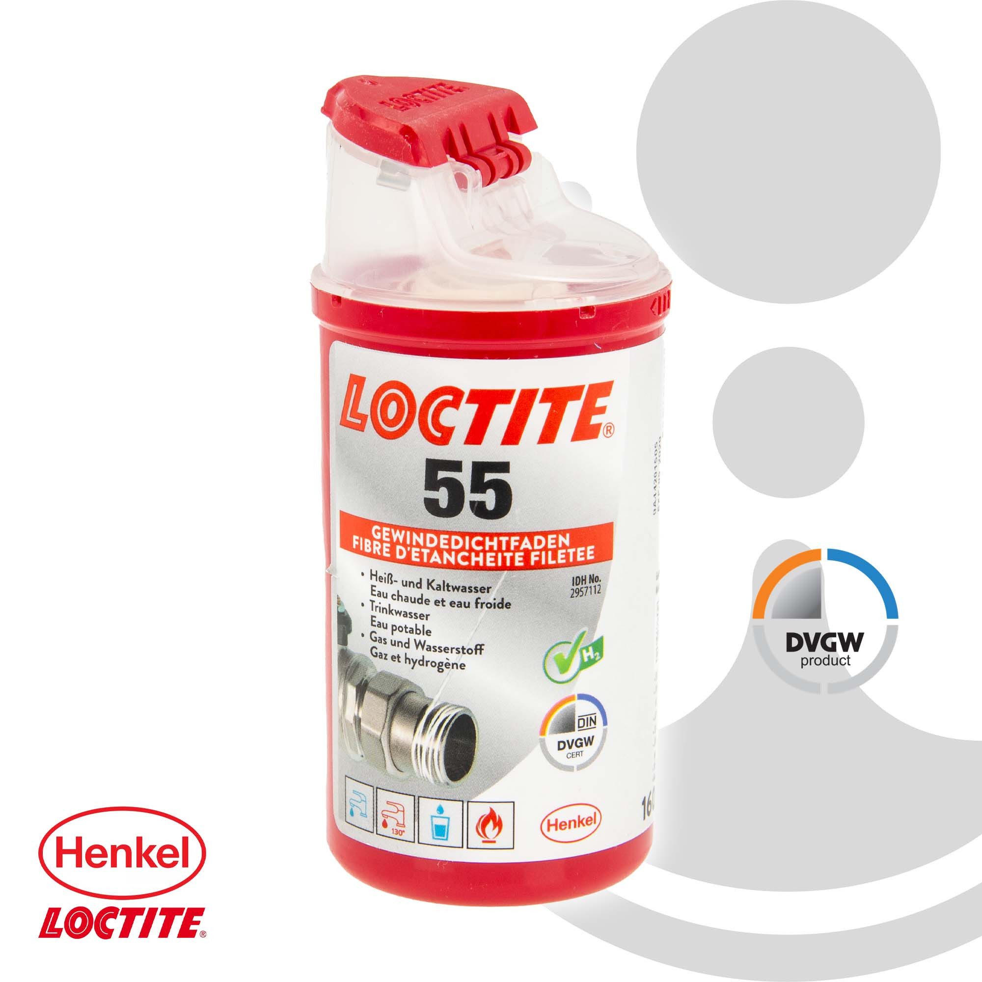 HENKEL Gewindedichtung Gewindedichtfaden 160 m - für Heizung, Trinkwasser und Gas