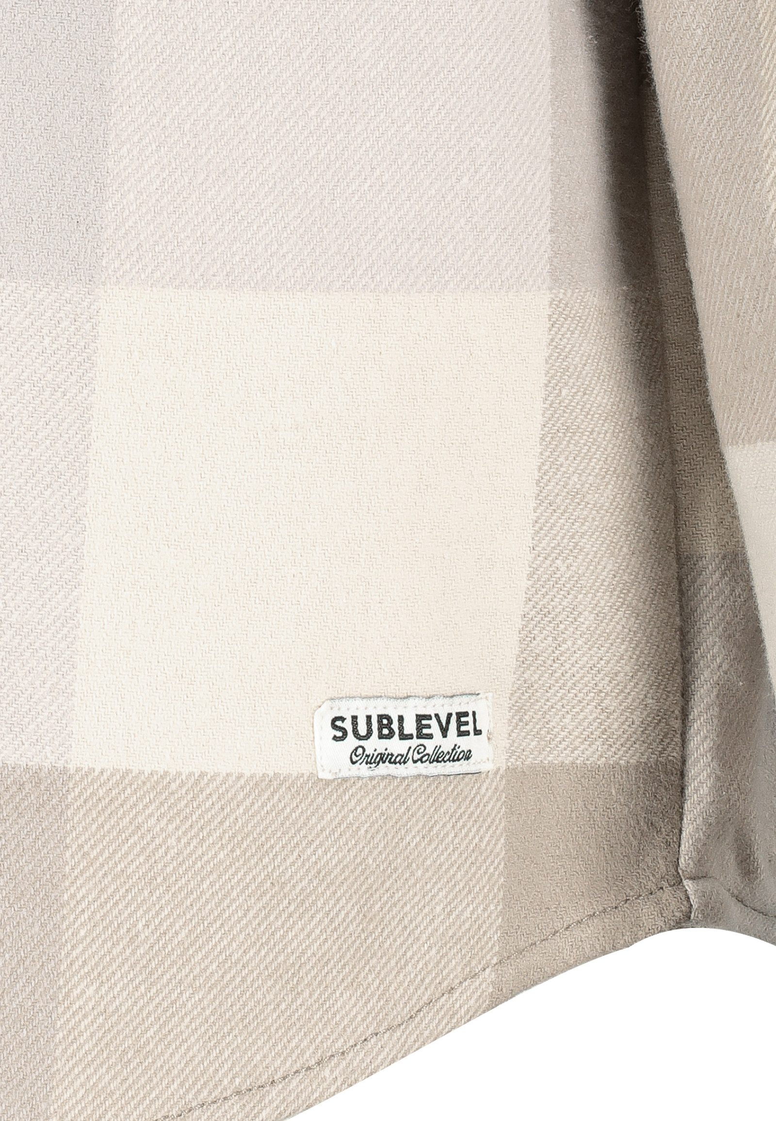 SUBLEVEL Langarmhemd Stylisches Karo-Design mit Brusttasche günstig online kaufen