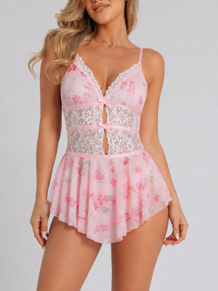 Elegant Love Body Damen Dessous-Body – Lingerie mit Spitze & Rockteil, Babydoll-Stil Negligee – Elegante Reizwäsche & Nachtwäsche für besondere Anlässe