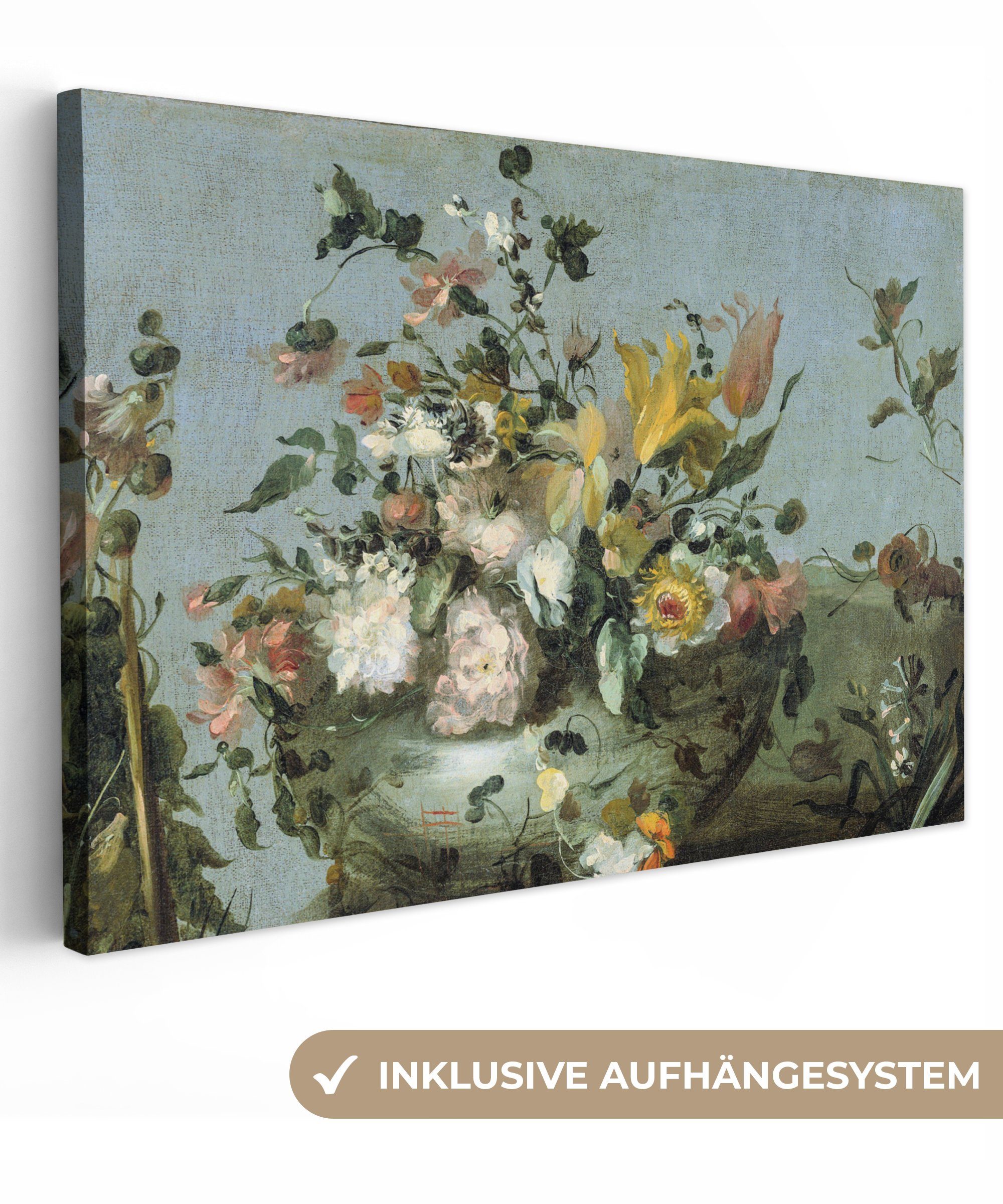 Leinwandbild Blumen - Alte Meister - Ölfarbe