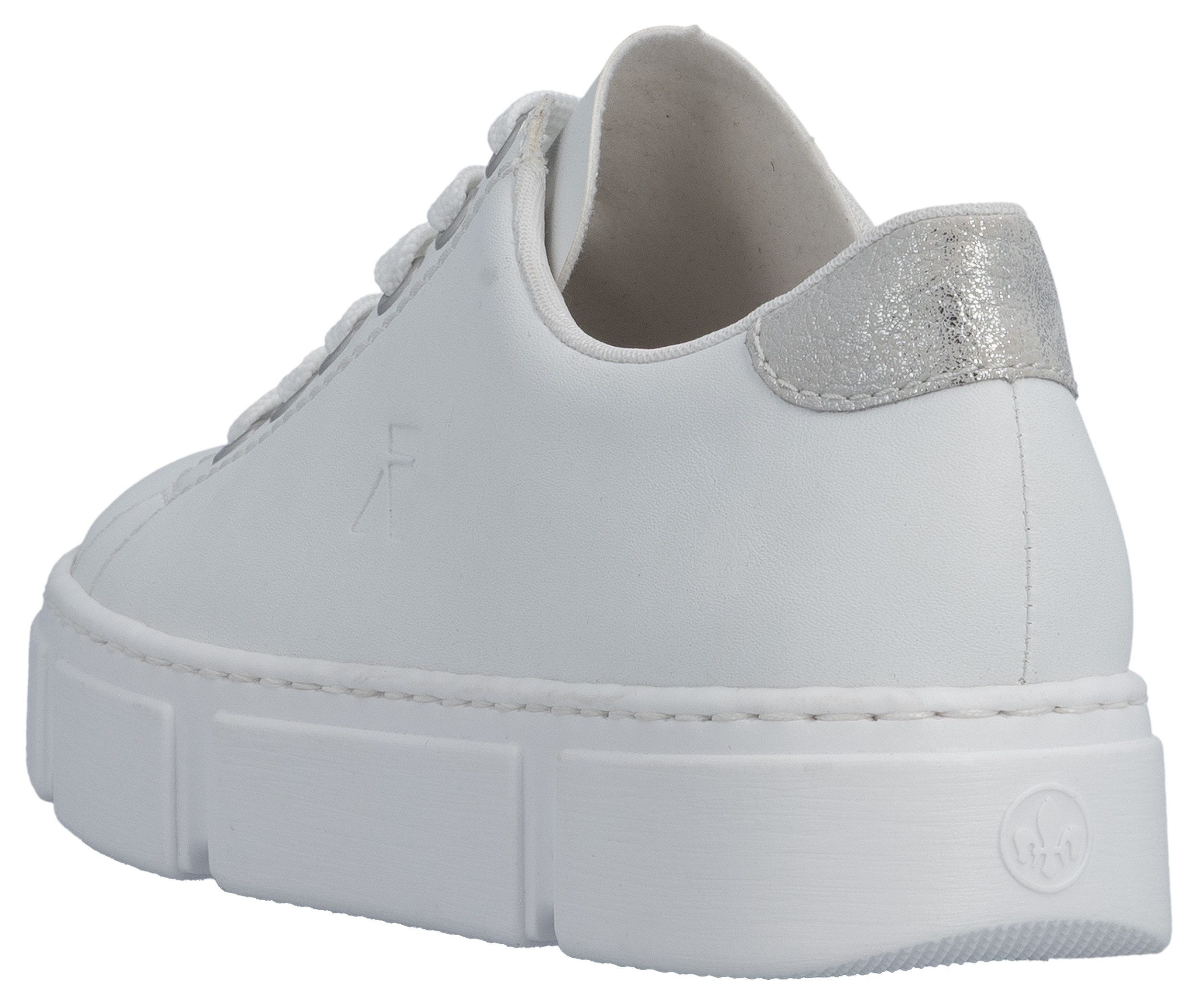 Rieker Plateausneaker in monochromer Optik, Freizeitschuh, Halbschuh, Schnürschuh