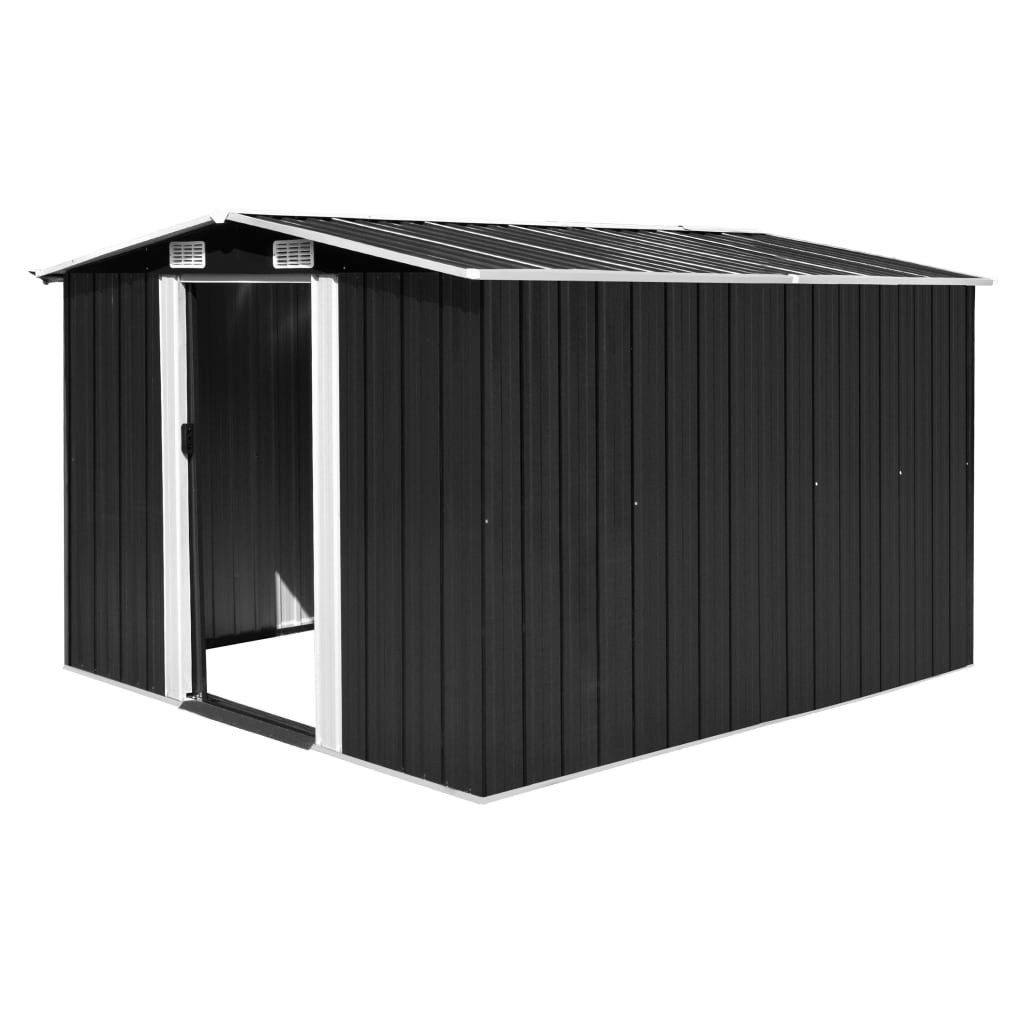 Garten-Geräteschrank 257 x 298 x 178 cm Geräteschuppen 257x298x178 cm Metall Anthrazit