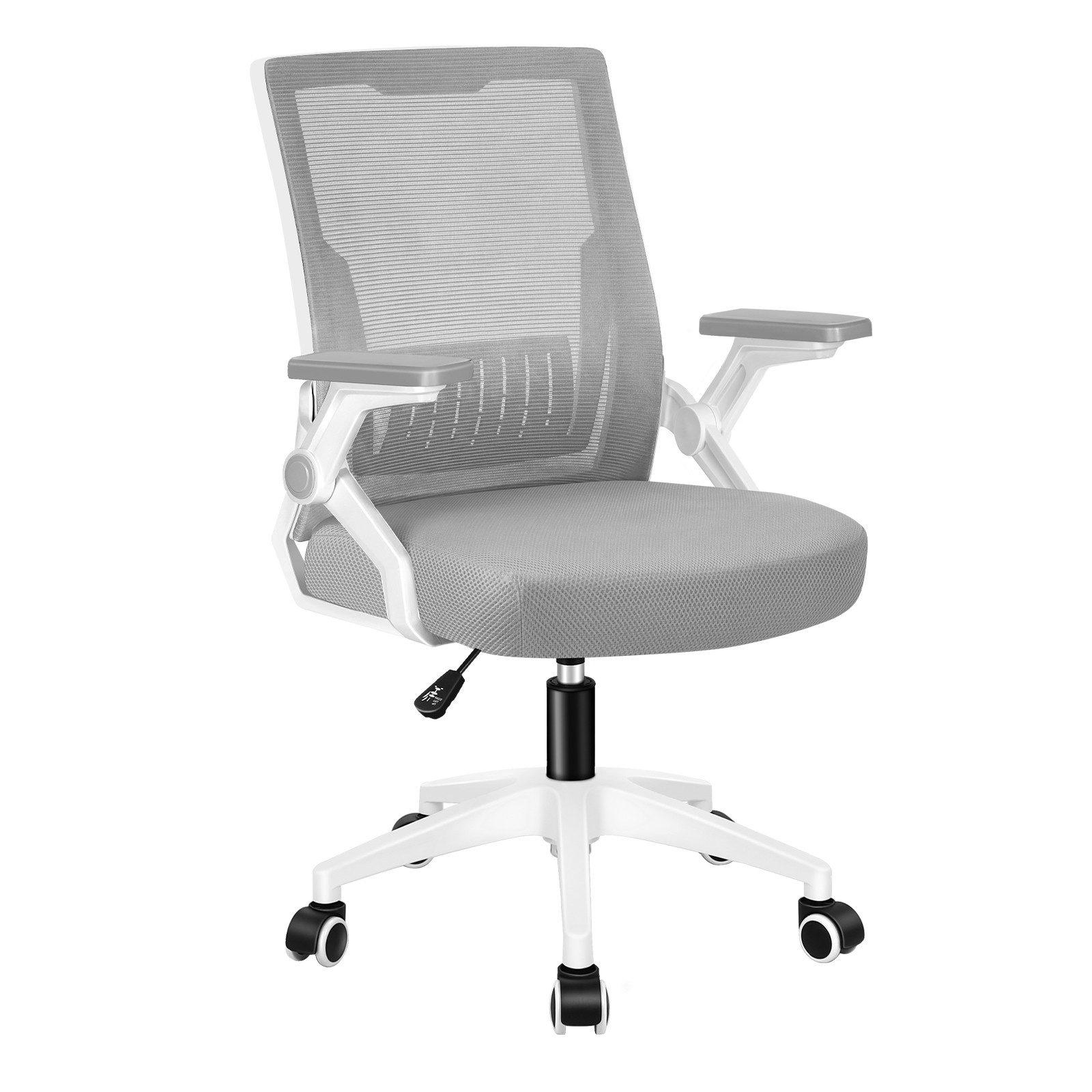 ALFORDSON Bürostuhl komfortable Lendenwirbelstütze, ergonomisch, (1 St), mit Rollen, klappbare Armlehnen