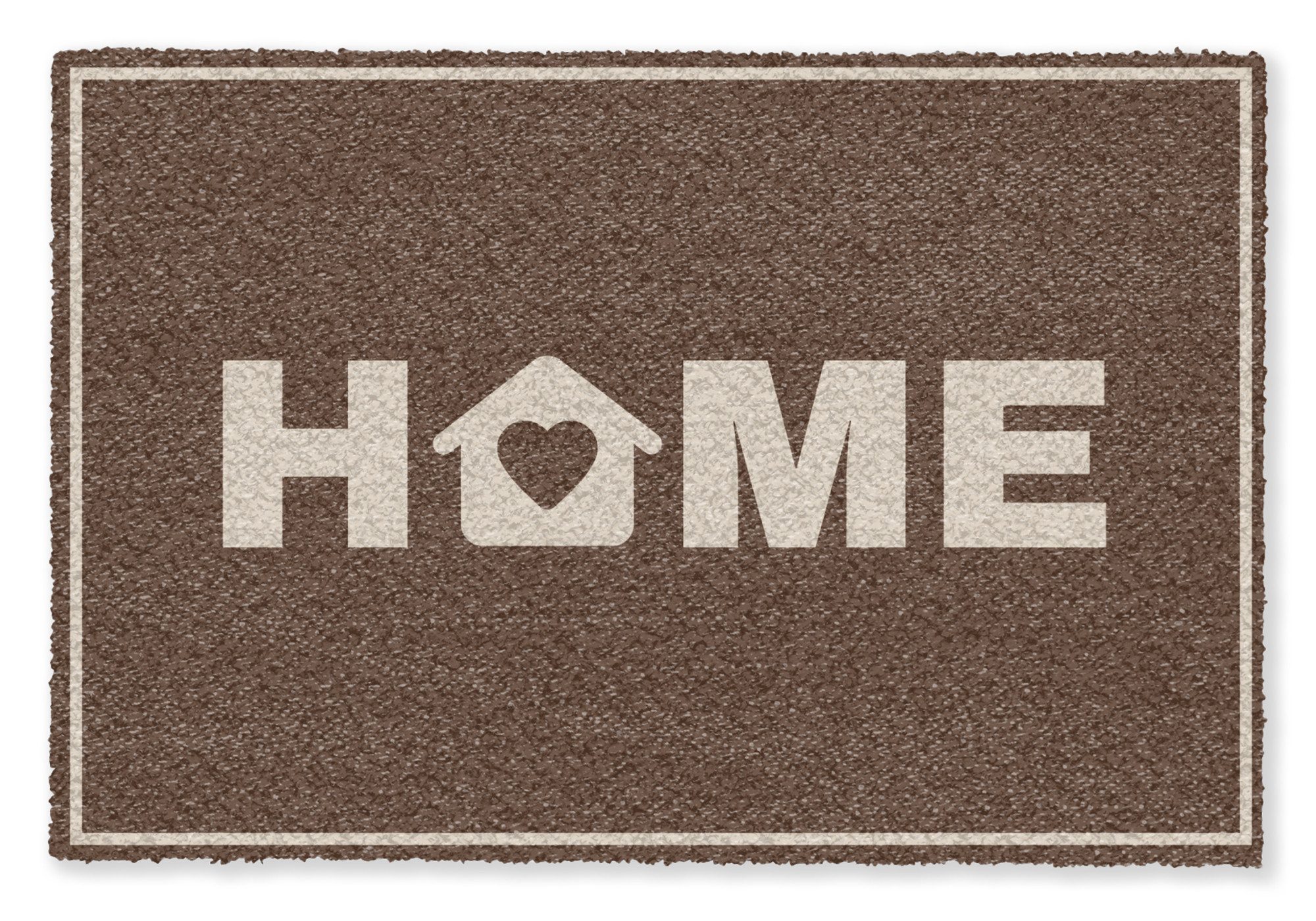 MuchoWow Fußmatte Startseite - Text - Braun, Rechteckig, innen Schmutzfangmatte, Tür, Schmutzfänger Flur, Teppich, 60x40 cm
