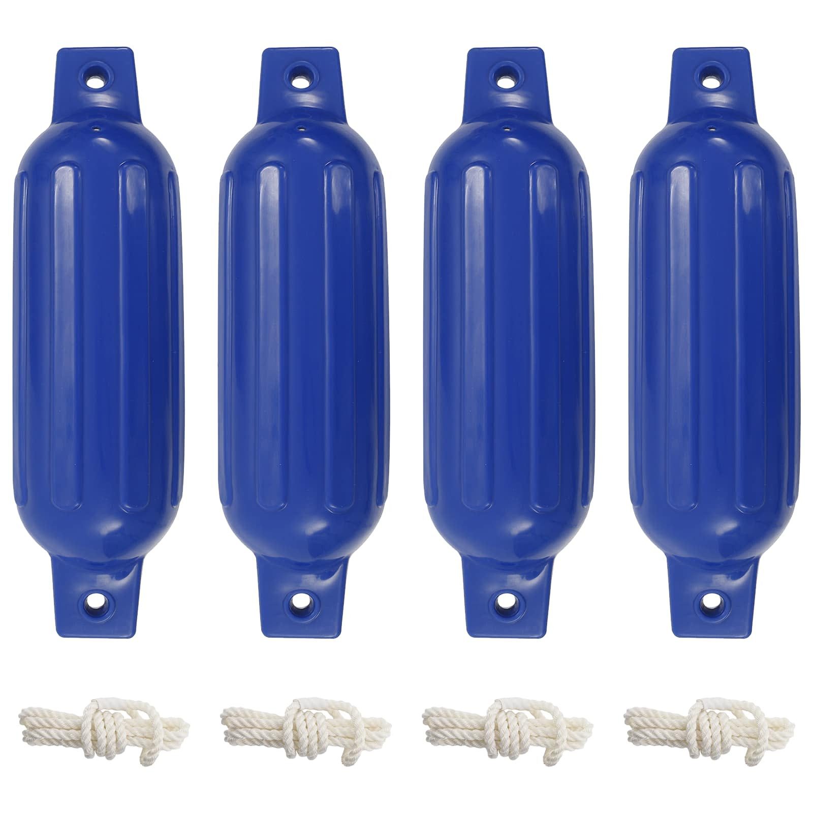 vidaXL Motorboot Bootsfender 4 Stk. Blau Ø 11x40 cm PVC, (1-St)