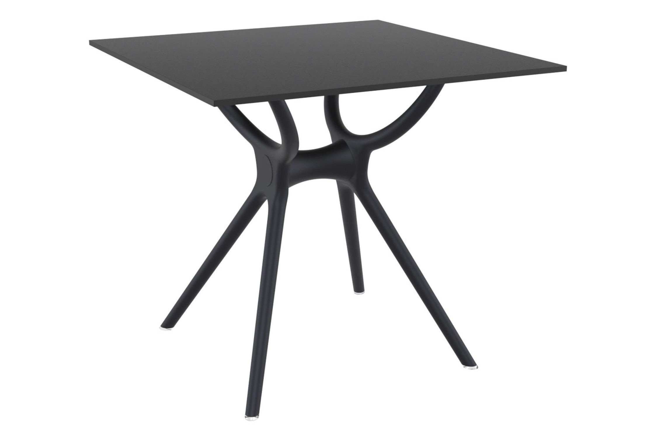 TPFGarden Gartentisch schwarz x - x 80 für - (Outdoor Maße Aero mit Gartentisch 74cm Balkon, Loungetisch HPL-Tischplatte, (BxLxH): Farbe: 80 1-St., Terrasse Stabiler Garten, Gartenlounge-Tisch), hochwertiger