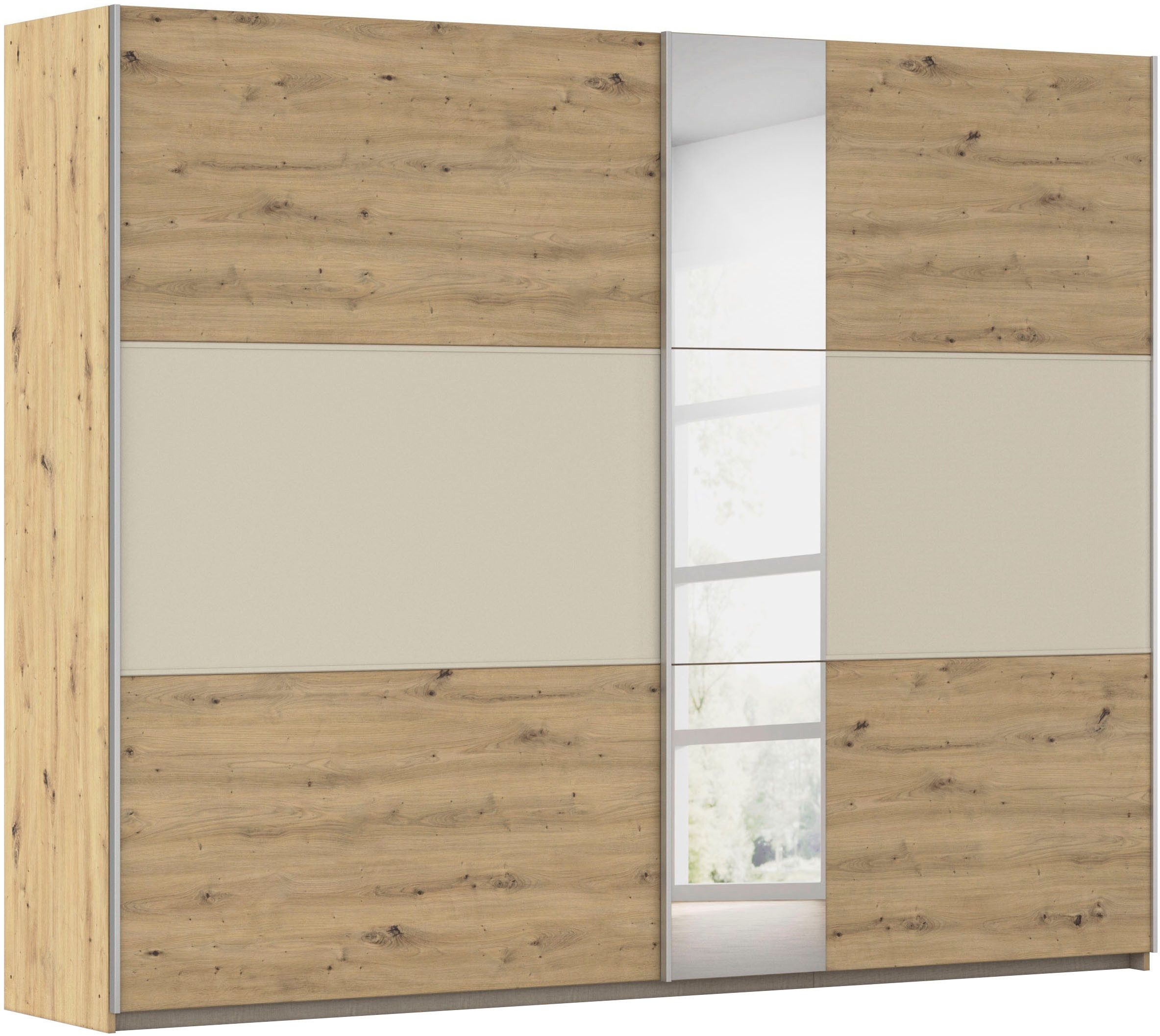 OTTO home Kleiderschrank Mehrzweckschrank Aktenschrank Möbel Mietswohnung TOPSELLER ASTANA (3 Ausstattungen BASIC/CLASSIC/PREMIUM (inkl. SOFT-CLOSE-FUNKTION) mit 3 Spiegelelementen, Metallgriffleisten alufarbig MADE IN GERMANY