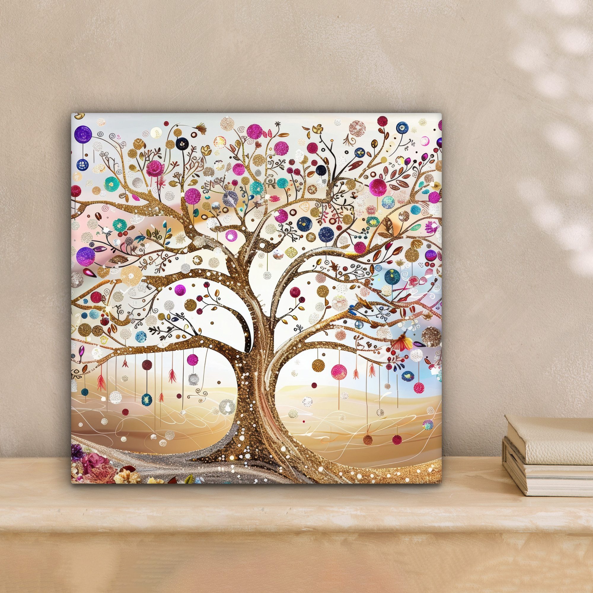 OneMillionCanvasses® Leinwandbild Baum des Lebens - Gold - Bunt - Abstrakt günstig online kaufen