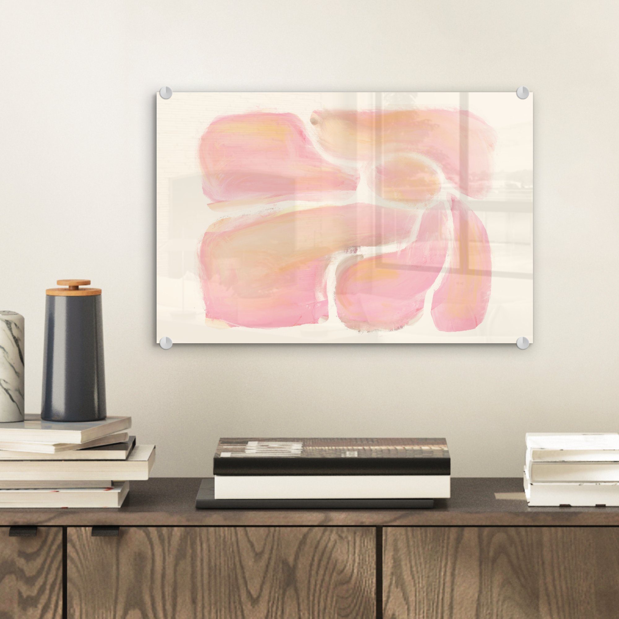MuchoWow Acrylglasbild Blumen - Rosa - günstig online kaufen