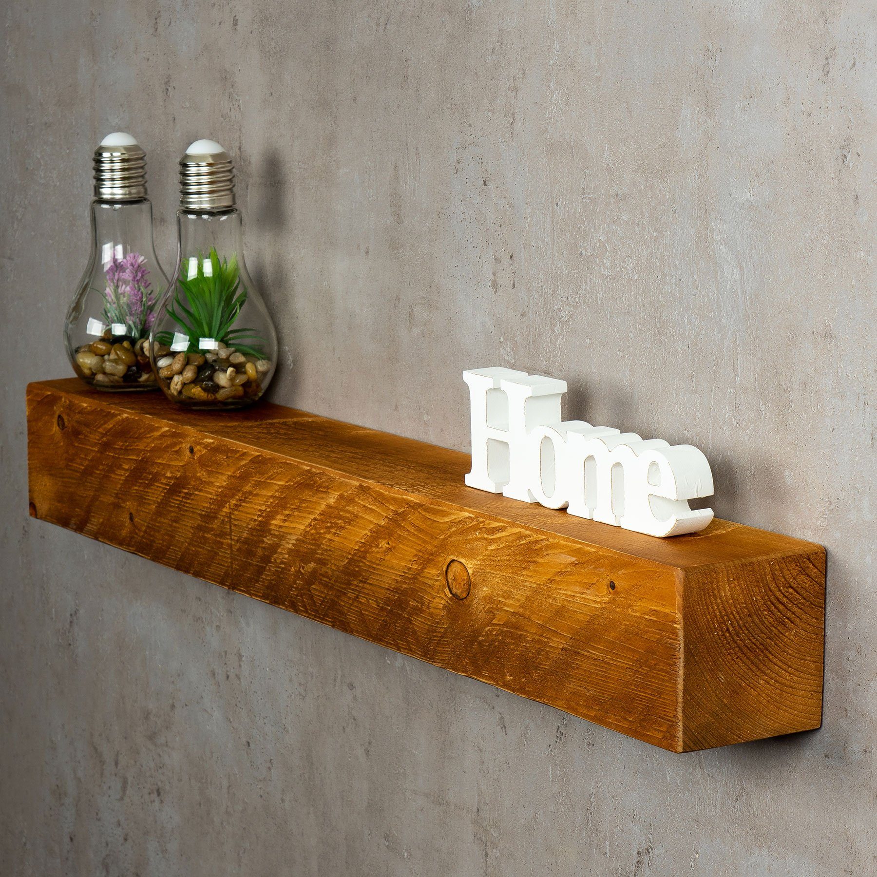 Levandeo® Wandregal, levandeo Wandregal Holz Massiv günstig online kaufen