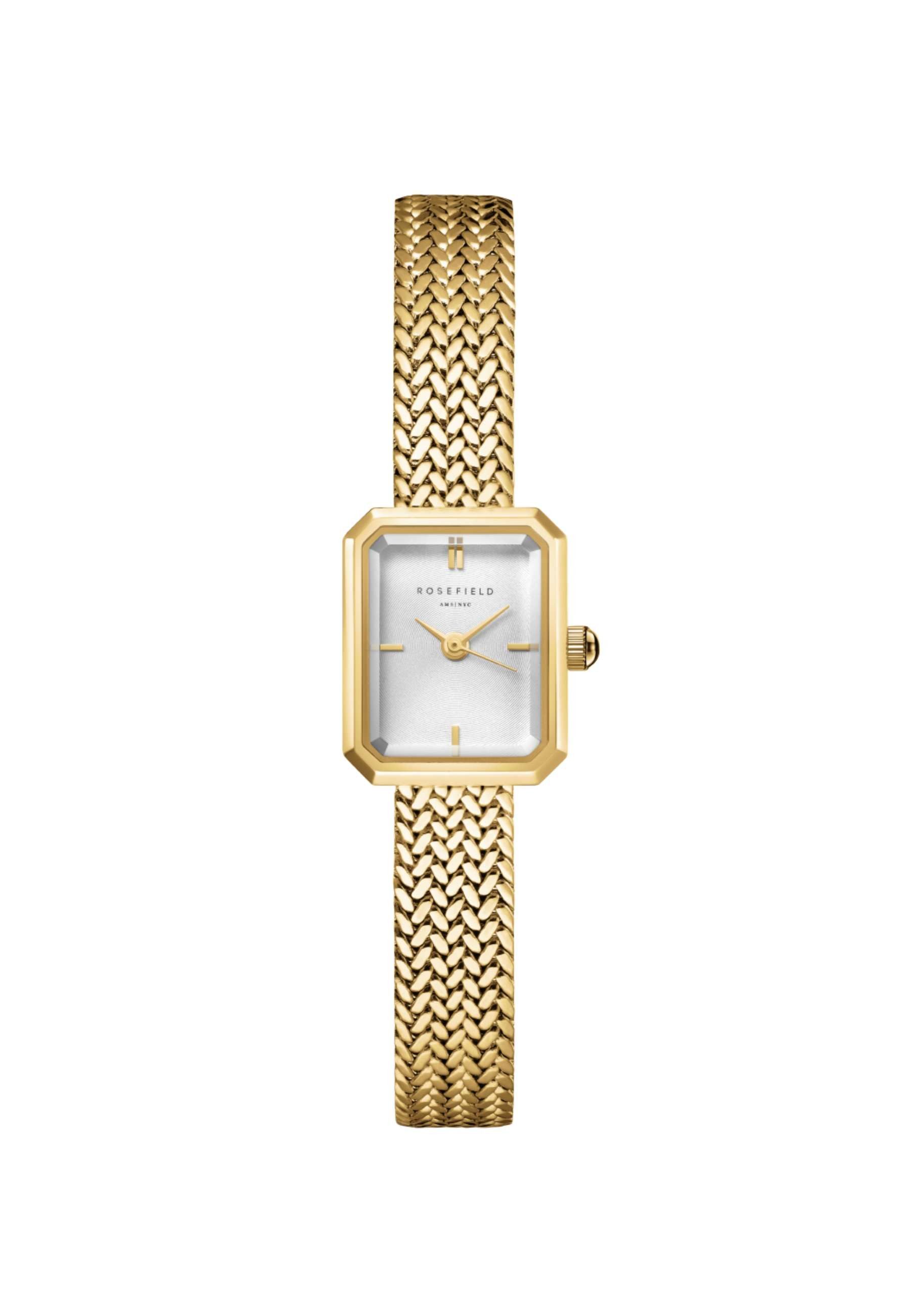 ROSEFIELD Quarzuhr ROSEFIELD Damenuhr Mini Octagon 18.5mm Goldfarben