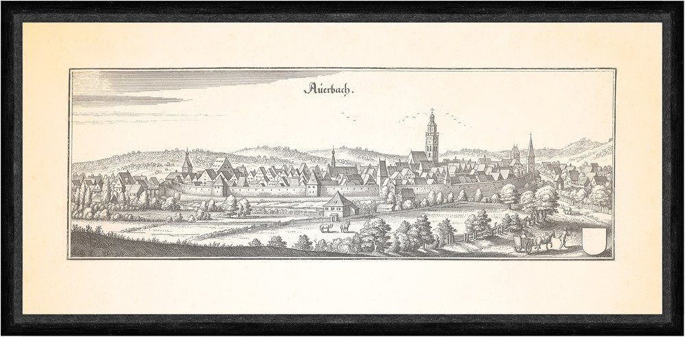 Kunstdruck Auerbach Oberpfalz Pfarrkirche Kloster Schwedenturm Faulenturm Faks_Me
