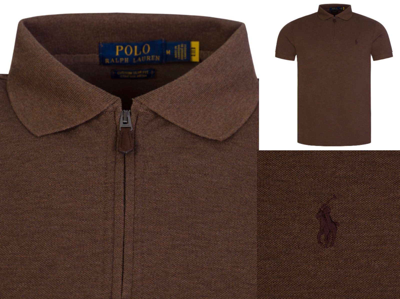 Ralph Lauren Poloshirt POLO RALPH LAUREN Custom Slim Fit Mesh Stretch Polohemd Hemd T-Shirt P