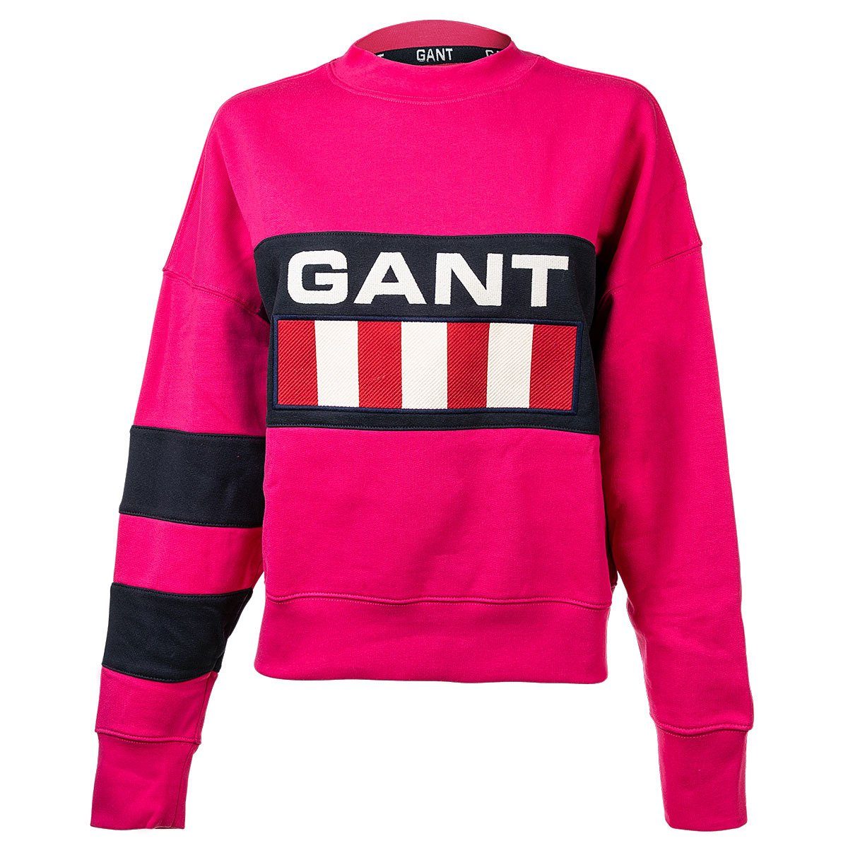 Gant Sweater Damen Sweatshirt - D2. RETRO LOGO BLOCK C-NECK
