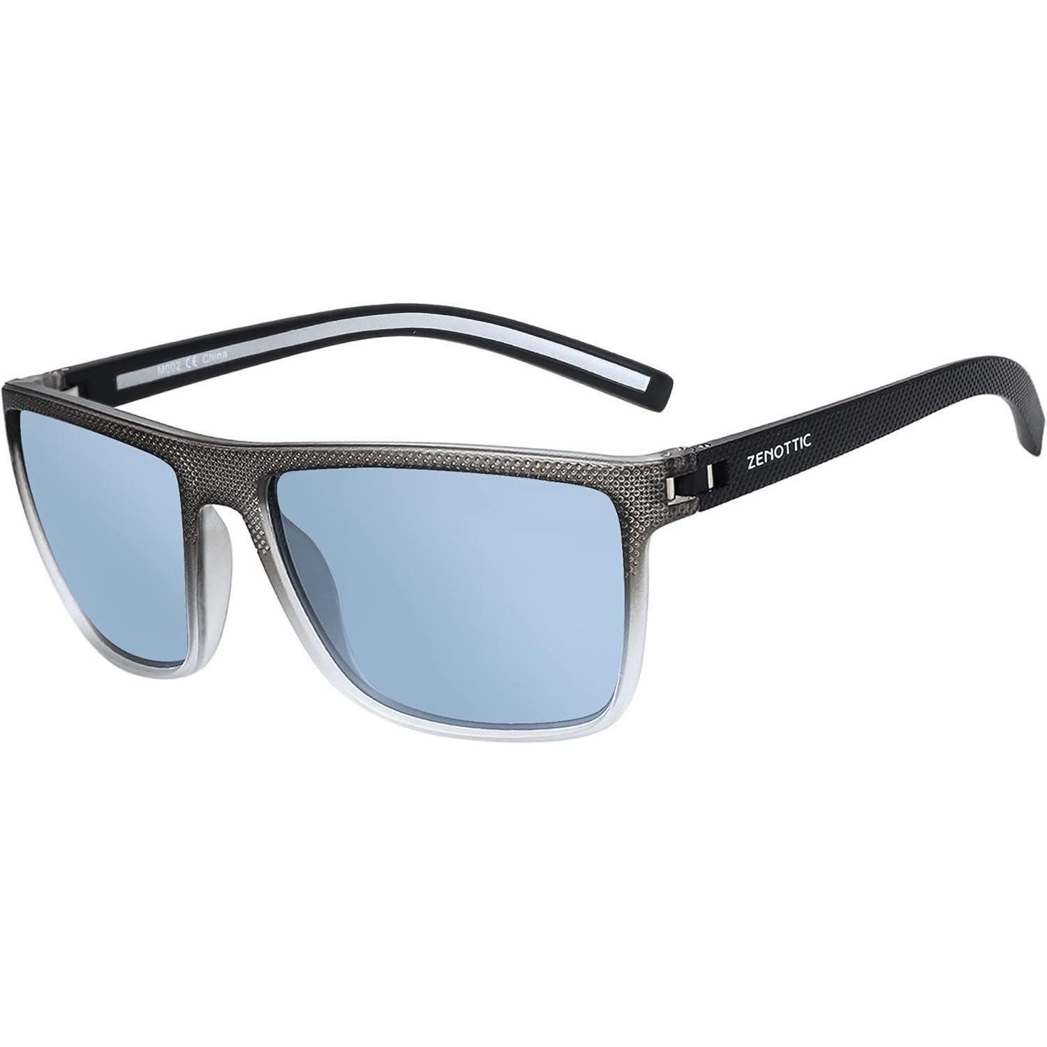 Sonnenbrille Sonnenbrille Herren C15 Grauer Rahmen Verspiegeltes Silberglas