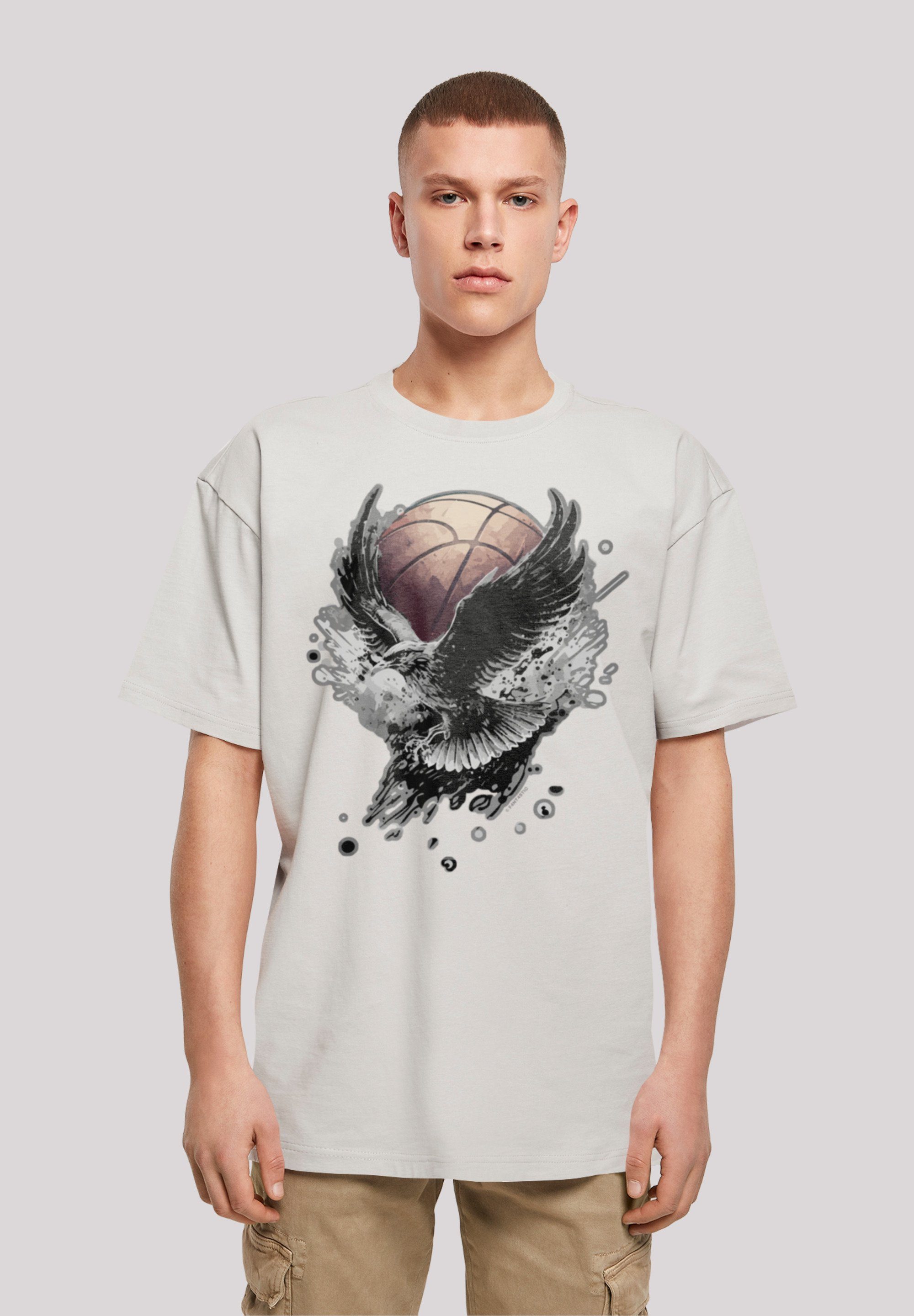 F4NT4STIC T-Shirt Basketball Adler Print lightasphalt