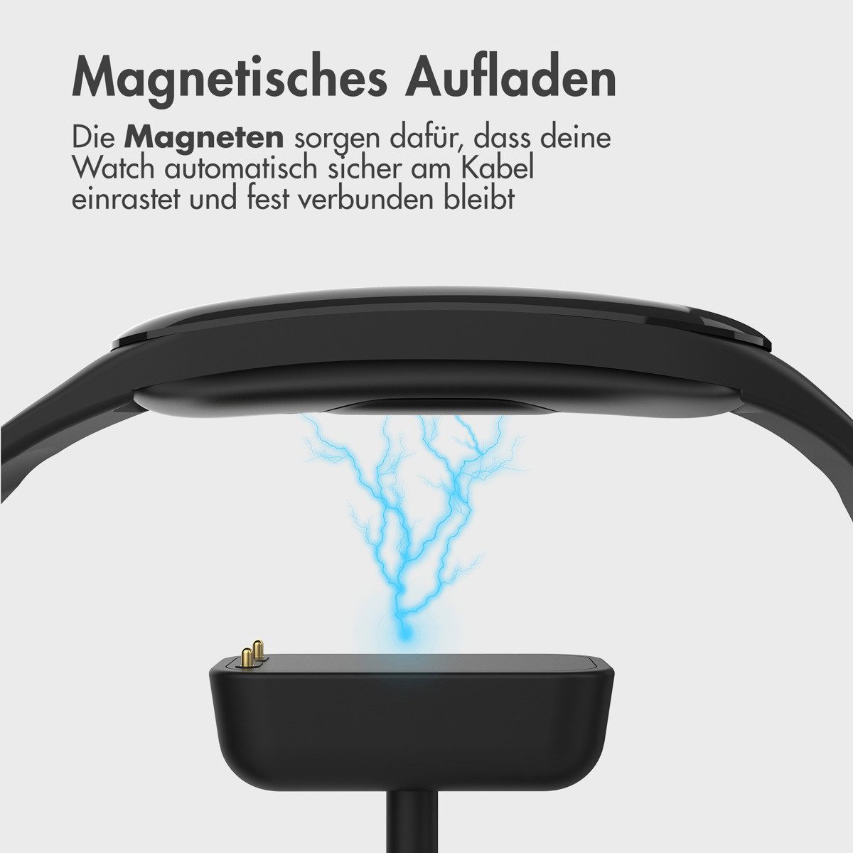 imoshion imoshion USB-A-Ladekabel für Fitbit Charge 6 / Charge 5 / Luxe - 1 Met Smartwatch-Ladekabel