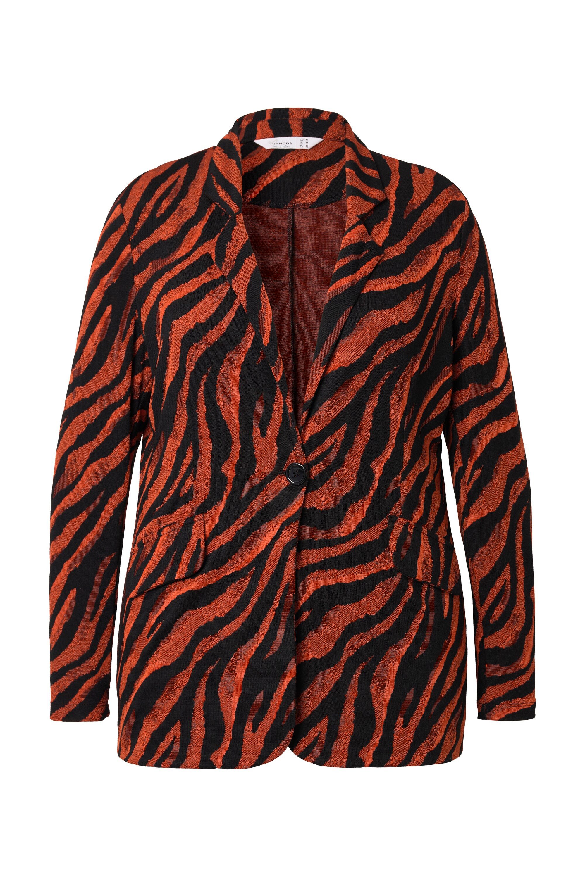 MIAMODA Blusenblazer Blazer schmale Form Zebramuster