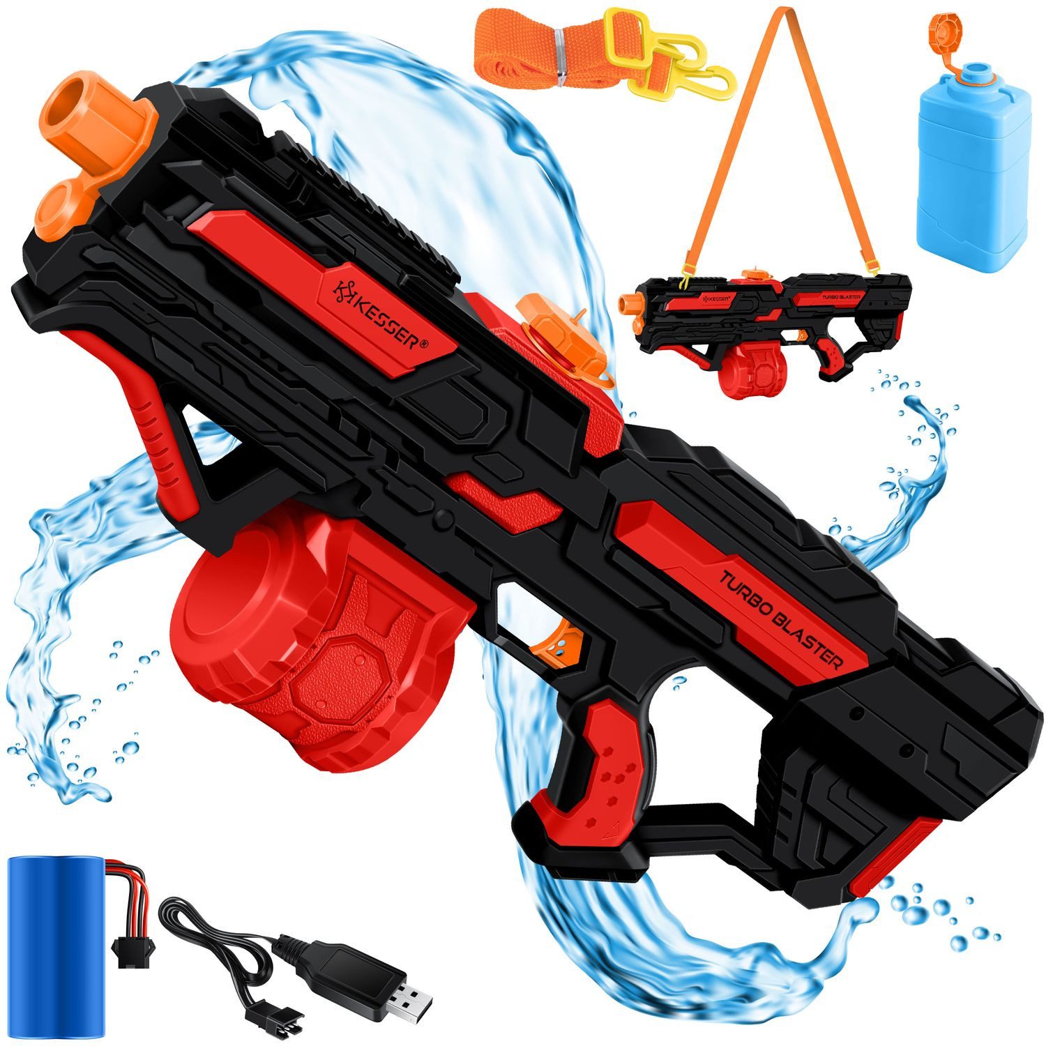 KESSER Wasserpistole, Elektrische Wasserpistole mit Akku Spritzpistolen