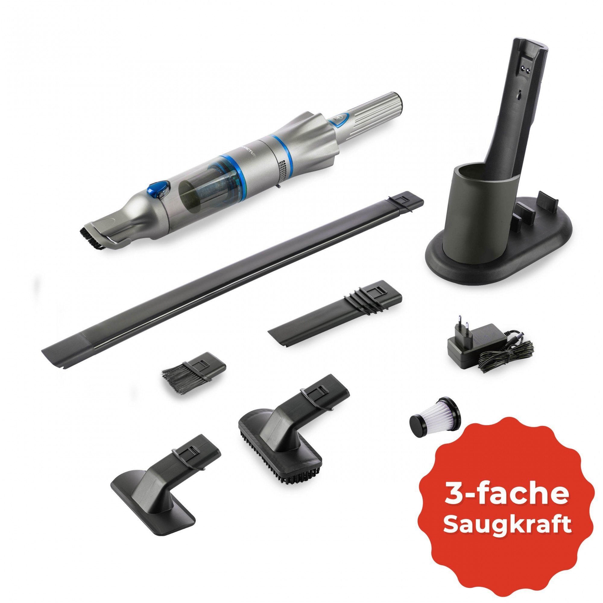 Genius Akku-Handstaubsauger Invictus One 2.0 Ручные пылесосы + Bodenstaubsauger 12-TLG, 90 W, 12-tlg rot - Handsauger beutellos & kabellos mit 13000PA