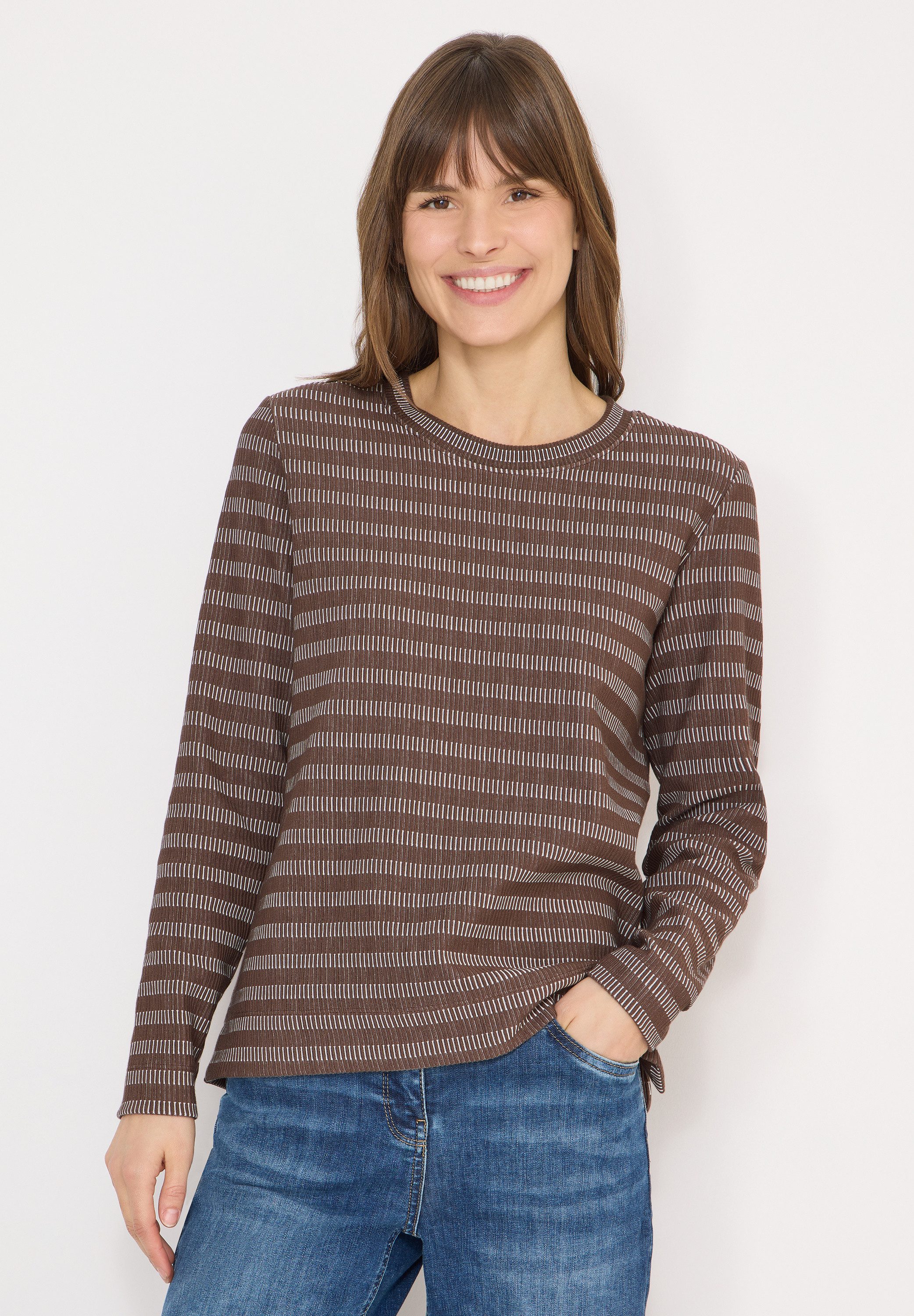 CECIL Langarmshirt mit Struktur günstig online kaufen