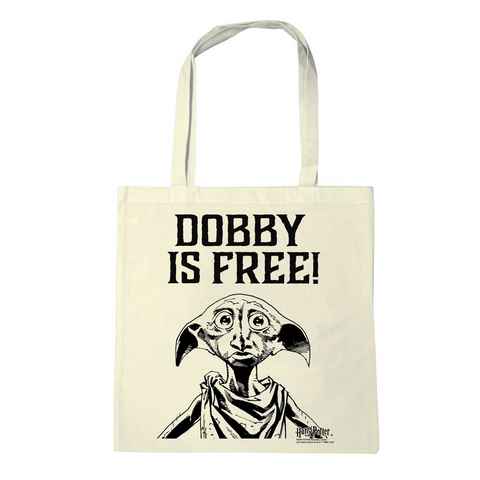 LOGOSHIRT Henkeltasche Harry Potter - Dobby Is Free, mit Dobby-Print