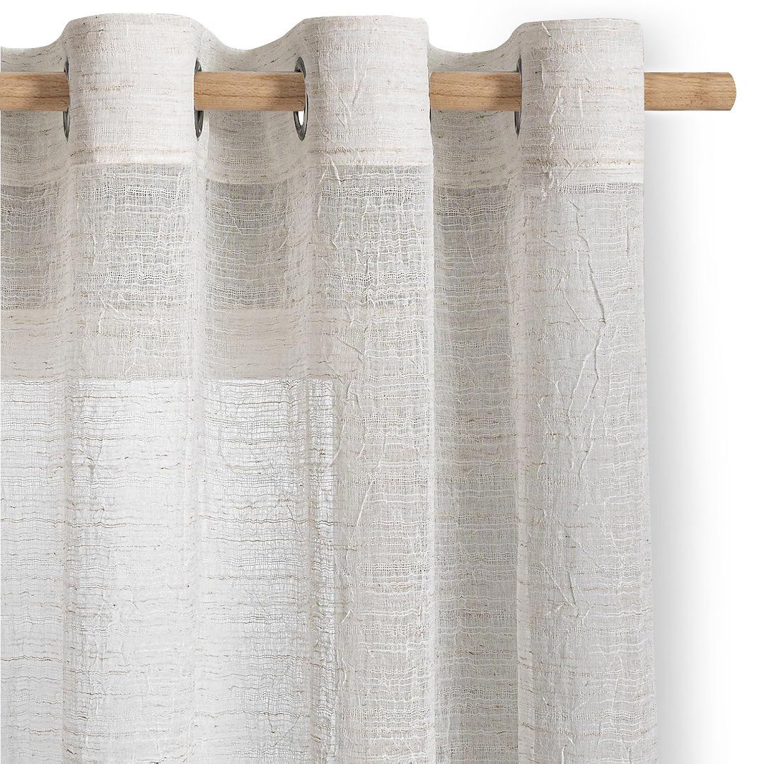 Restilo Gardine Gardine Vorhang Transparent Leinen (1 St), Ösen, halbtransp günstig online kaufen
