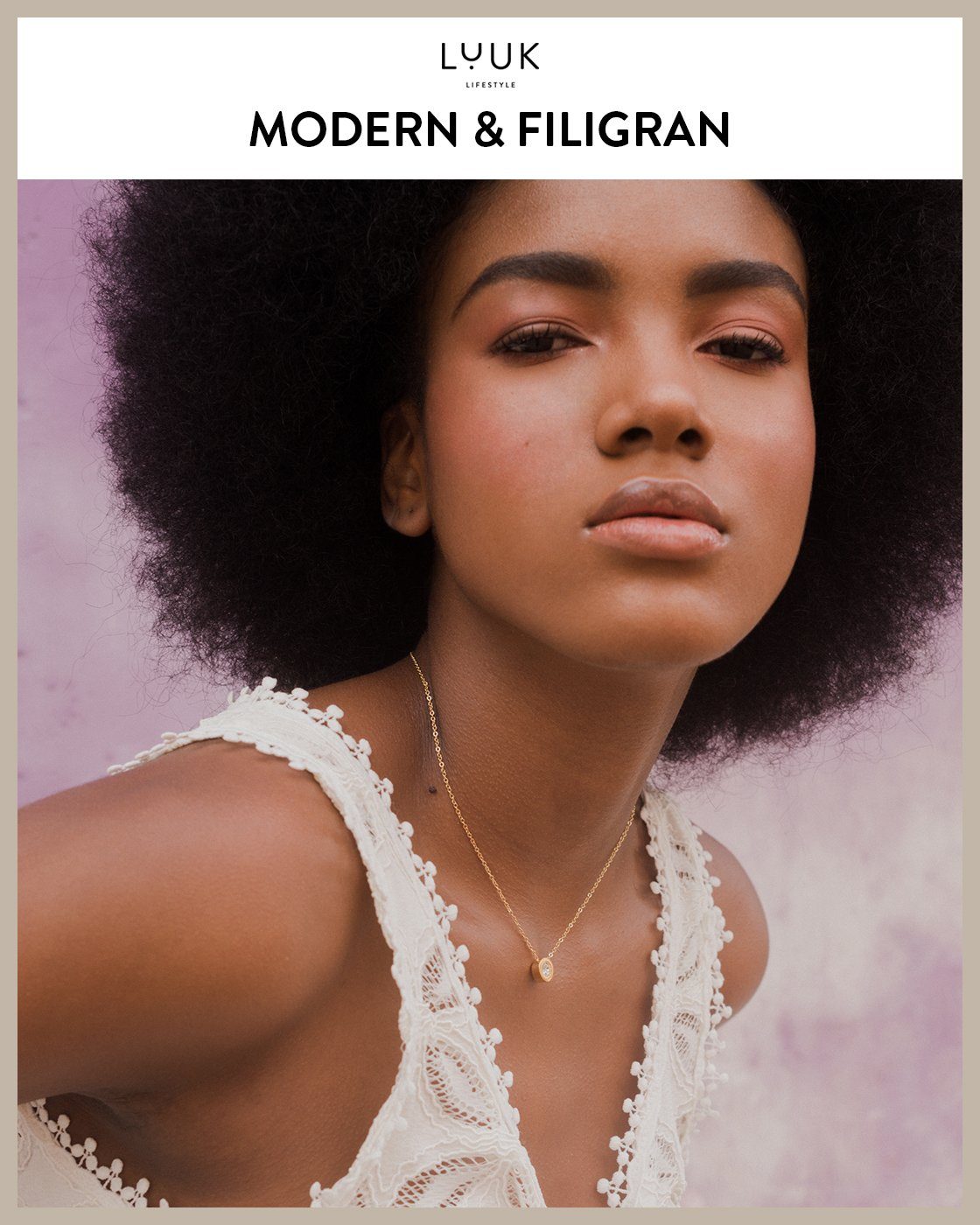 LUUK LIFESTYLE Kette mit Anhänger Strass Stein, Edelstahl mit Strassstein A günstig online kaufen