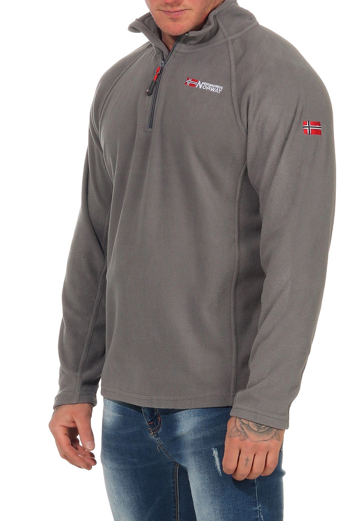 Geographical Norway Fleecepullover Herren leichte Micro Fleece überzieh Pul günstig online kaufen