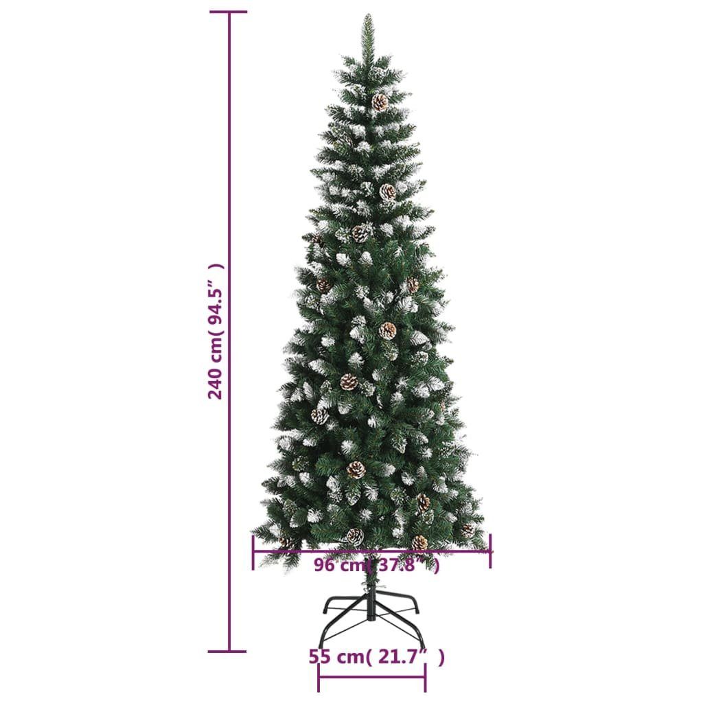 furnicato Künstlicher Weihnachtsbaum mit Ständer 240 cm Grün PVC