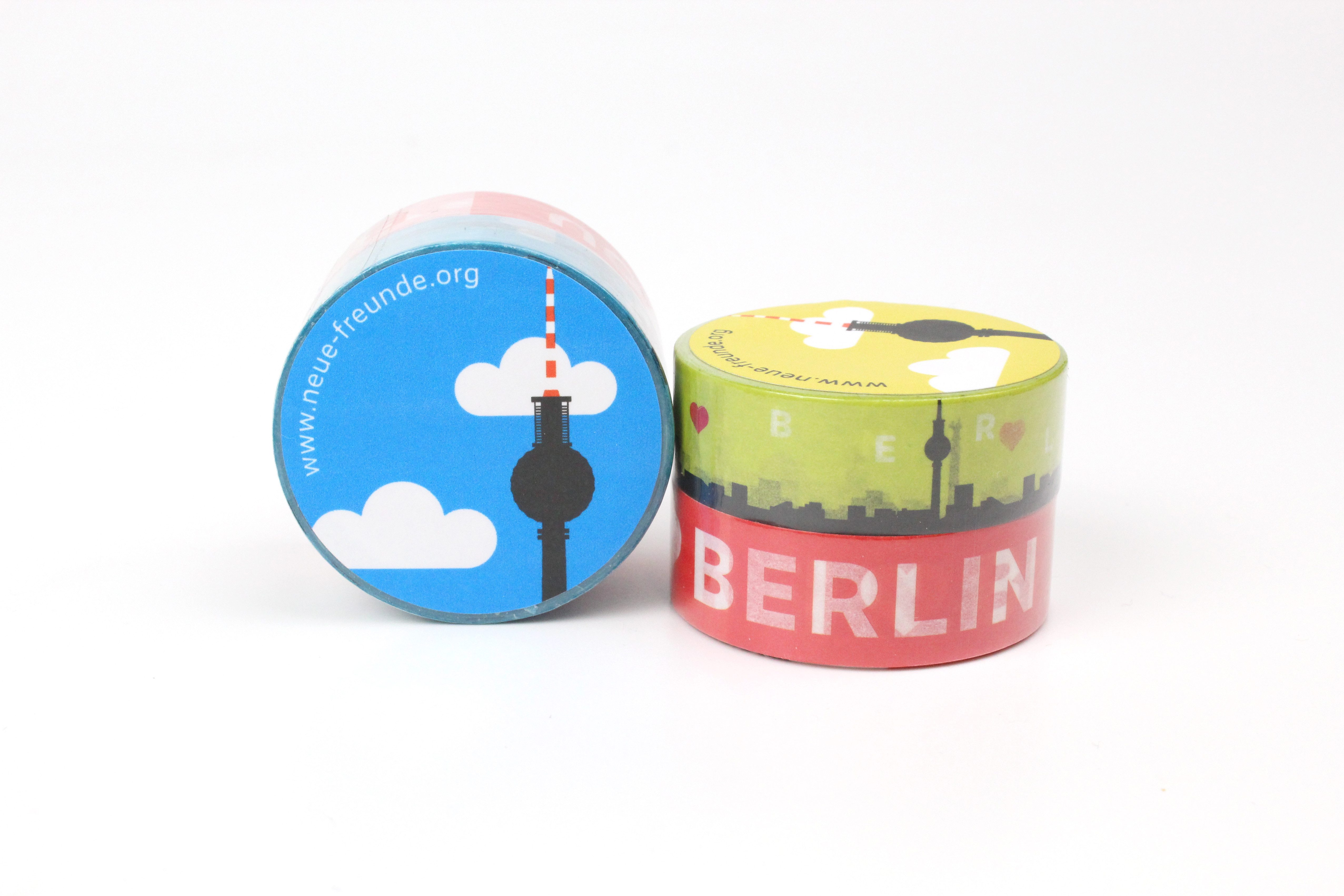 Neue Freunde Klebeband Berlin Washi Tape. Doppelpack mit insgesamt 4 Rollen.