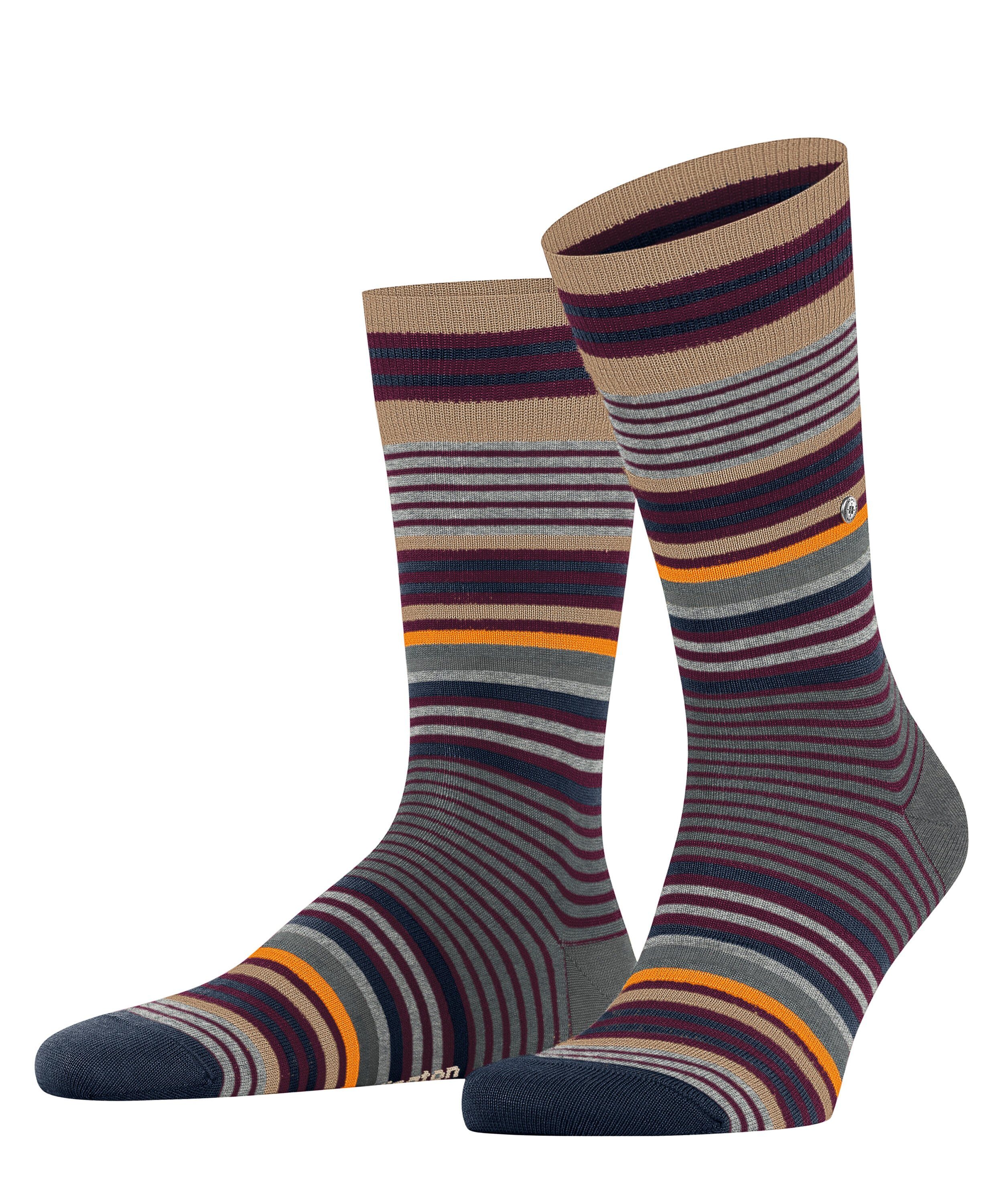 claret Burlington (8435) Socken (1-Paar) Stripe