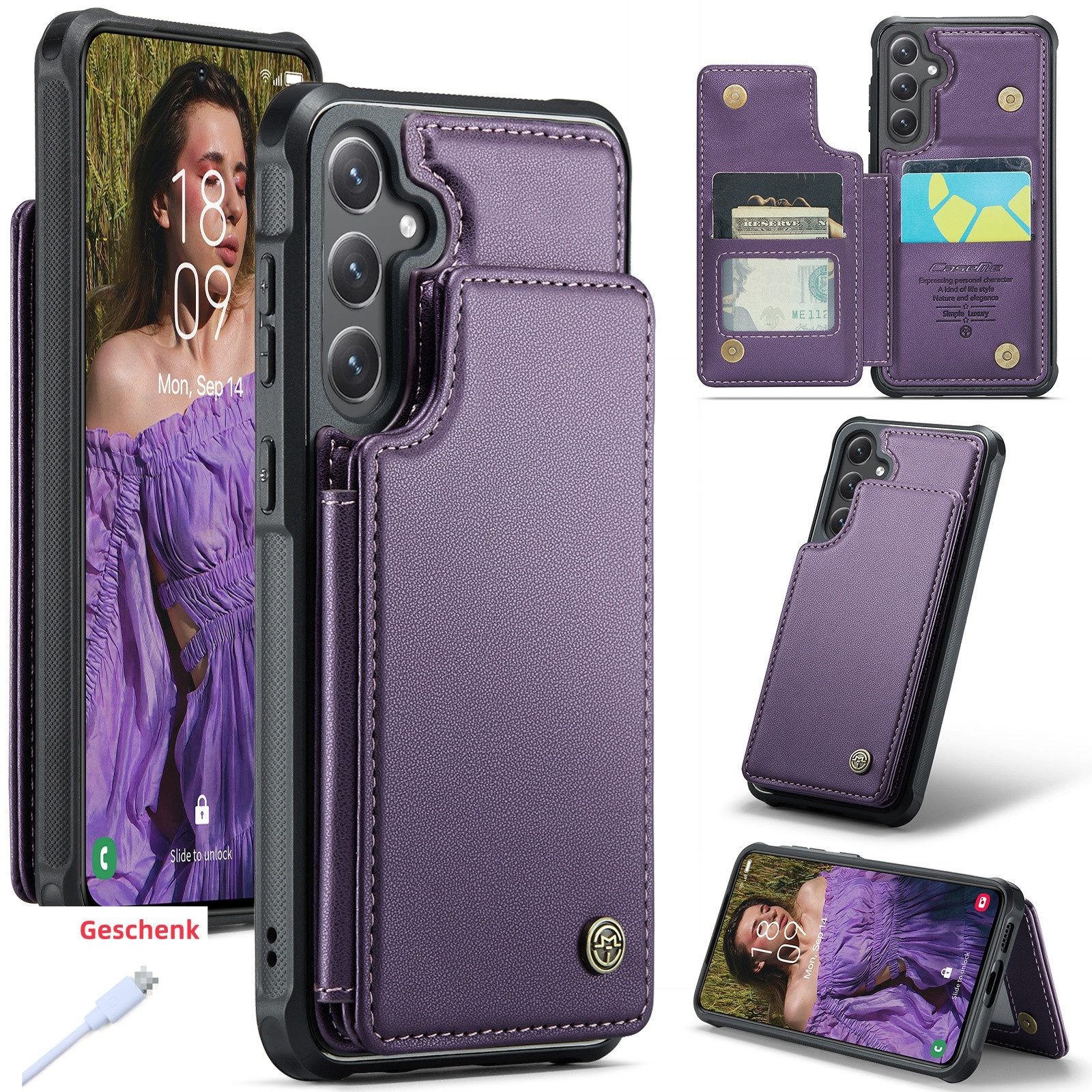 trends for living Handyhülle Leder Handy Hülle Schutz für Samsung S25 Edge S25 Ultra S25 Plus