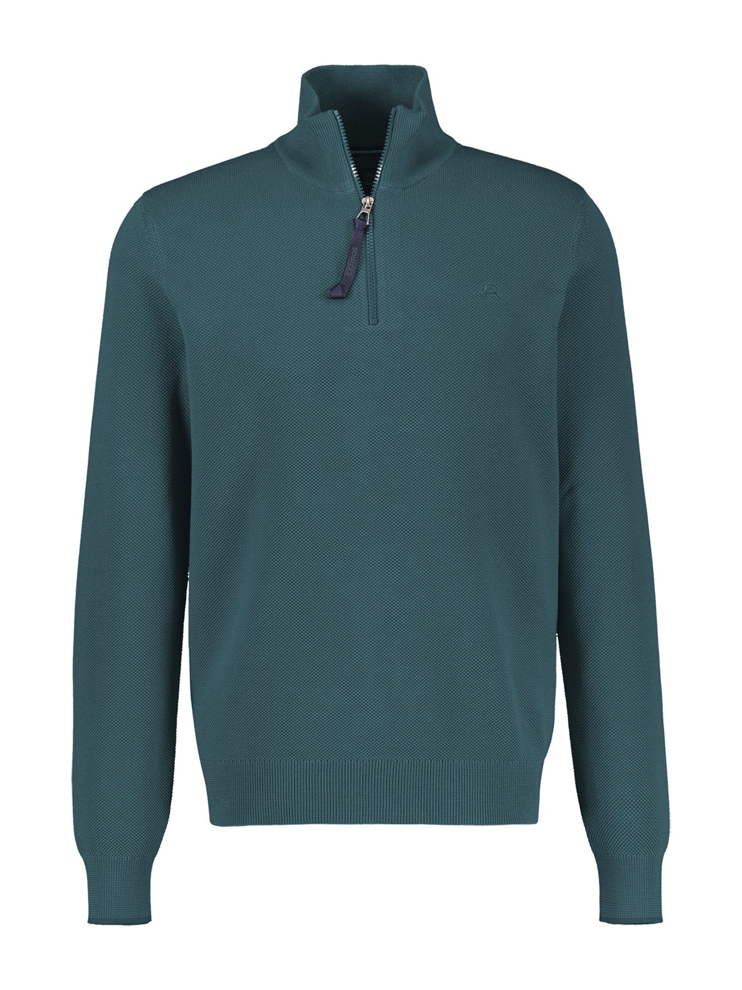 LERROS Sweatshirt Eleganter Troyer in 2-Tone-Optik aus Baumwollstrickgewebe