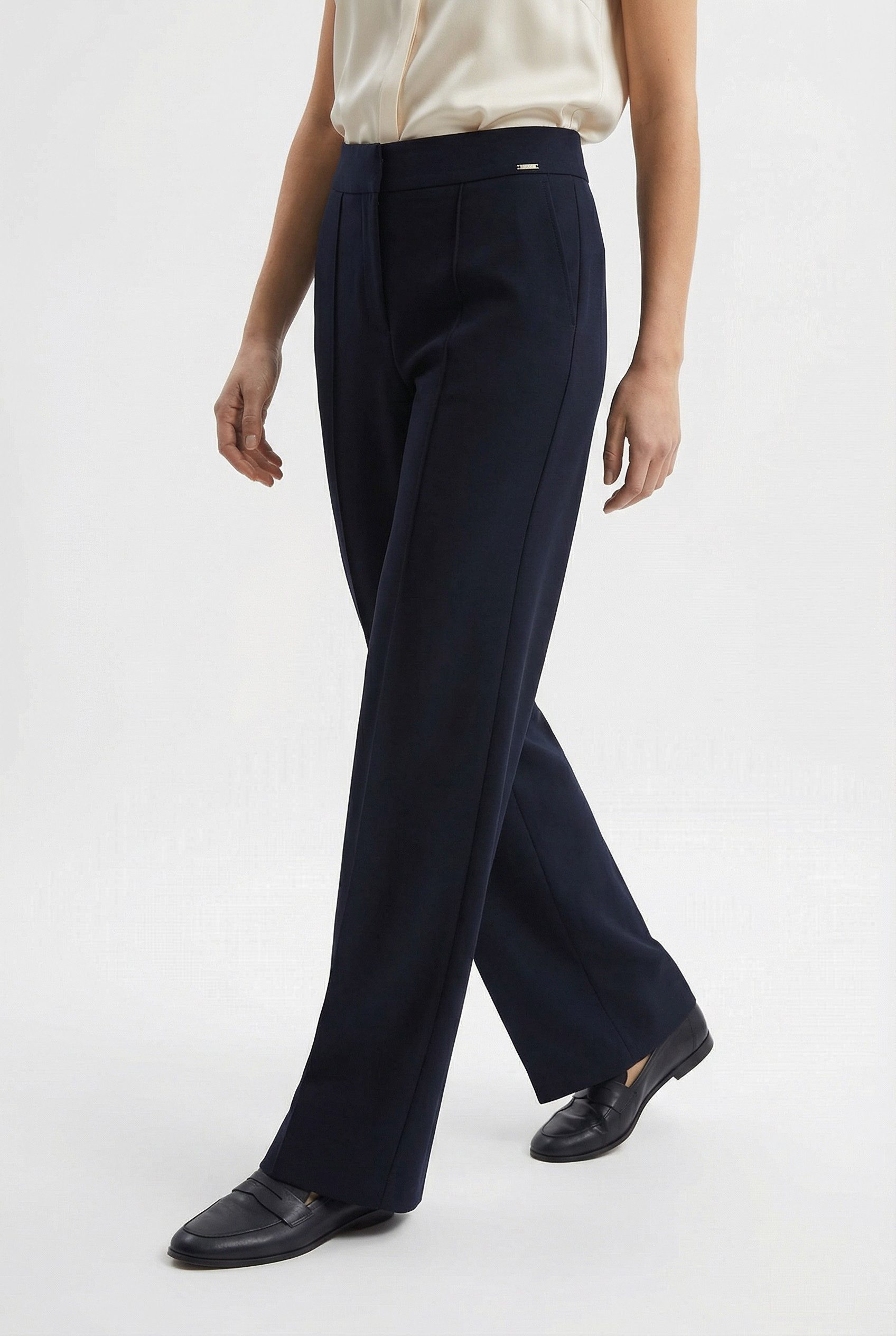 Cinque Marlene-Hose CISILASSO elastischer Bund, hohe Leibhöhe, weites Bein