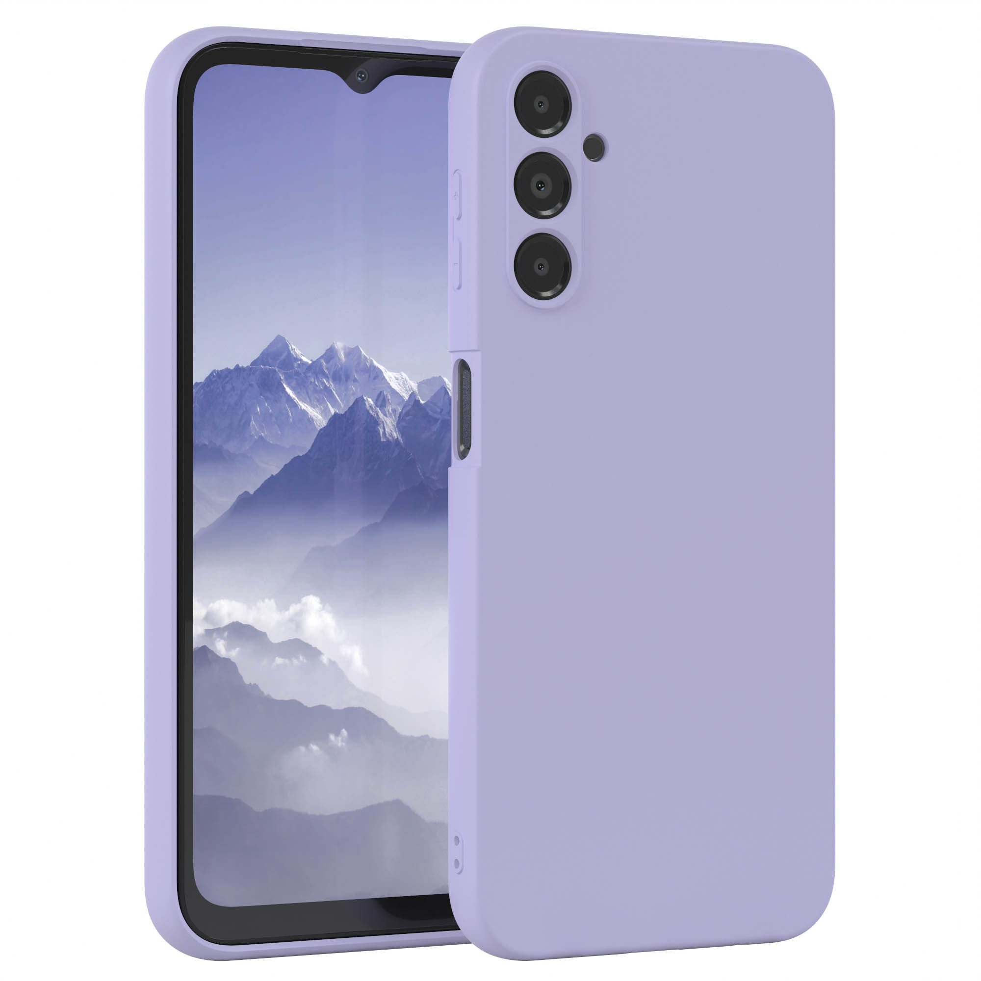 EAZY CASE Handyhülle für Samsung Galaxy A14 5G Hülle Silikon 6,6 Zoll, Silikonhülle stoßfest Smart Slimcover Case Dünn Blau Lila