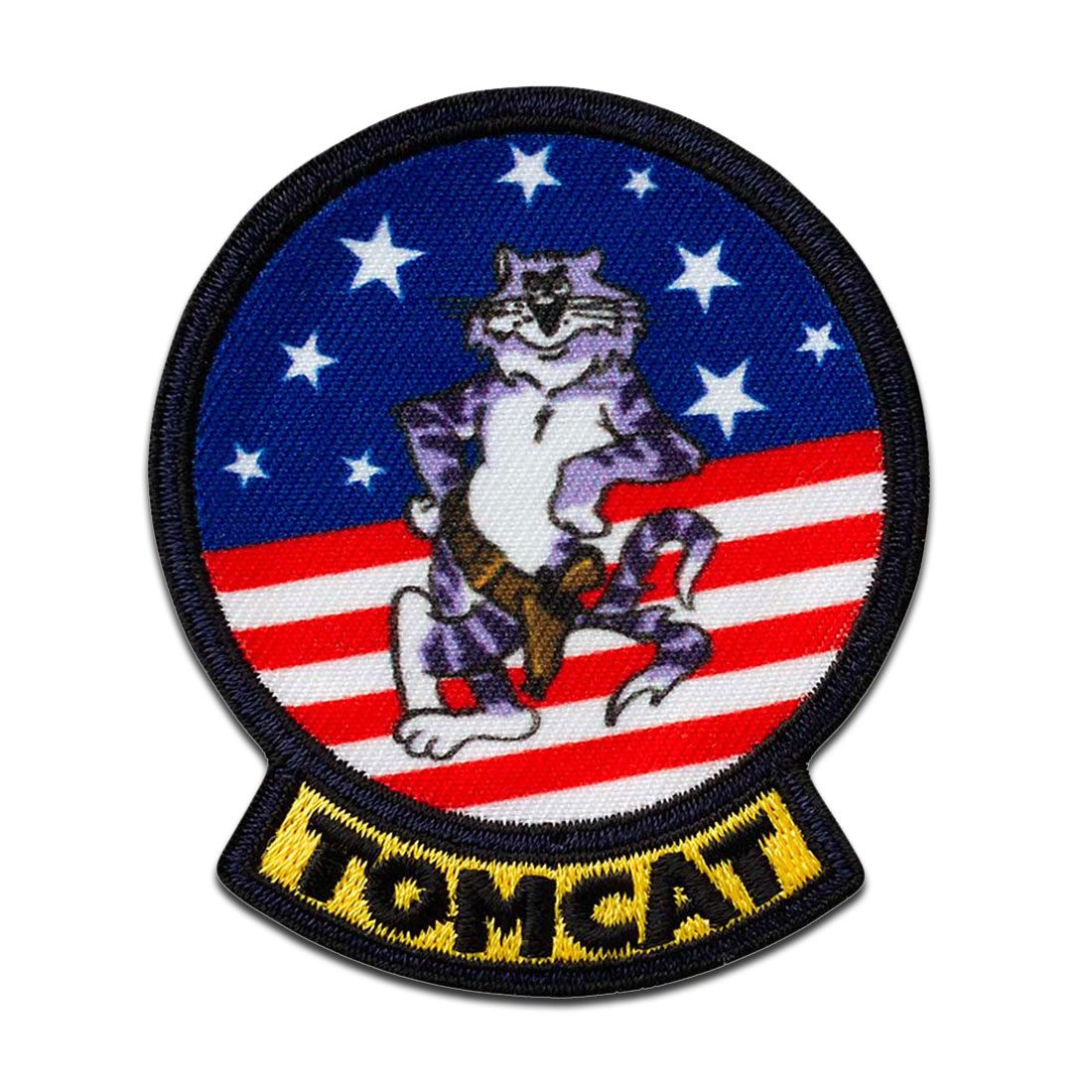 TOP GUN Aufnäher Bügelbild, Aufbügler, Applikationen, Patches, Flicken, zum aufbügeln, Polyester, Mono-Quick Top Gun Tomcat - Größe: 7,3 x 6,2 cm