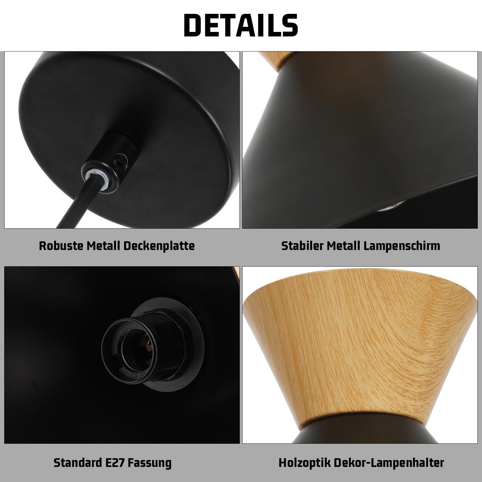 Nettlife Pendelleuchte Vintage Esszimmer 2x E27 Weiß Industrial Metall Retro Hängeleuchte, Höhenverstellbar, LED wechselbar, Innen Pendellampe für Küche Wohnzimmer Bar Resturant