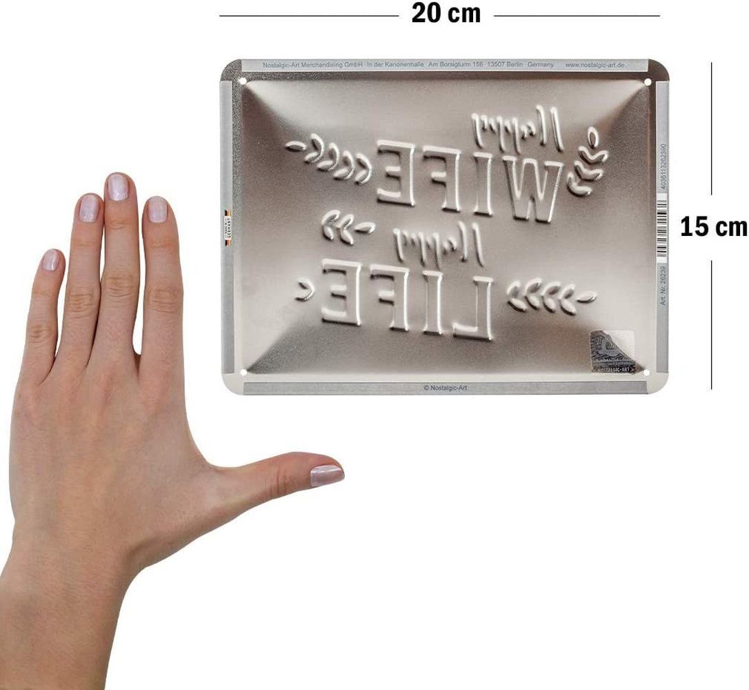 Nostalgic-Art Metallschild Blechschild 15x20 cm - Word Up - Happy Wife Happ günstig online kaufen