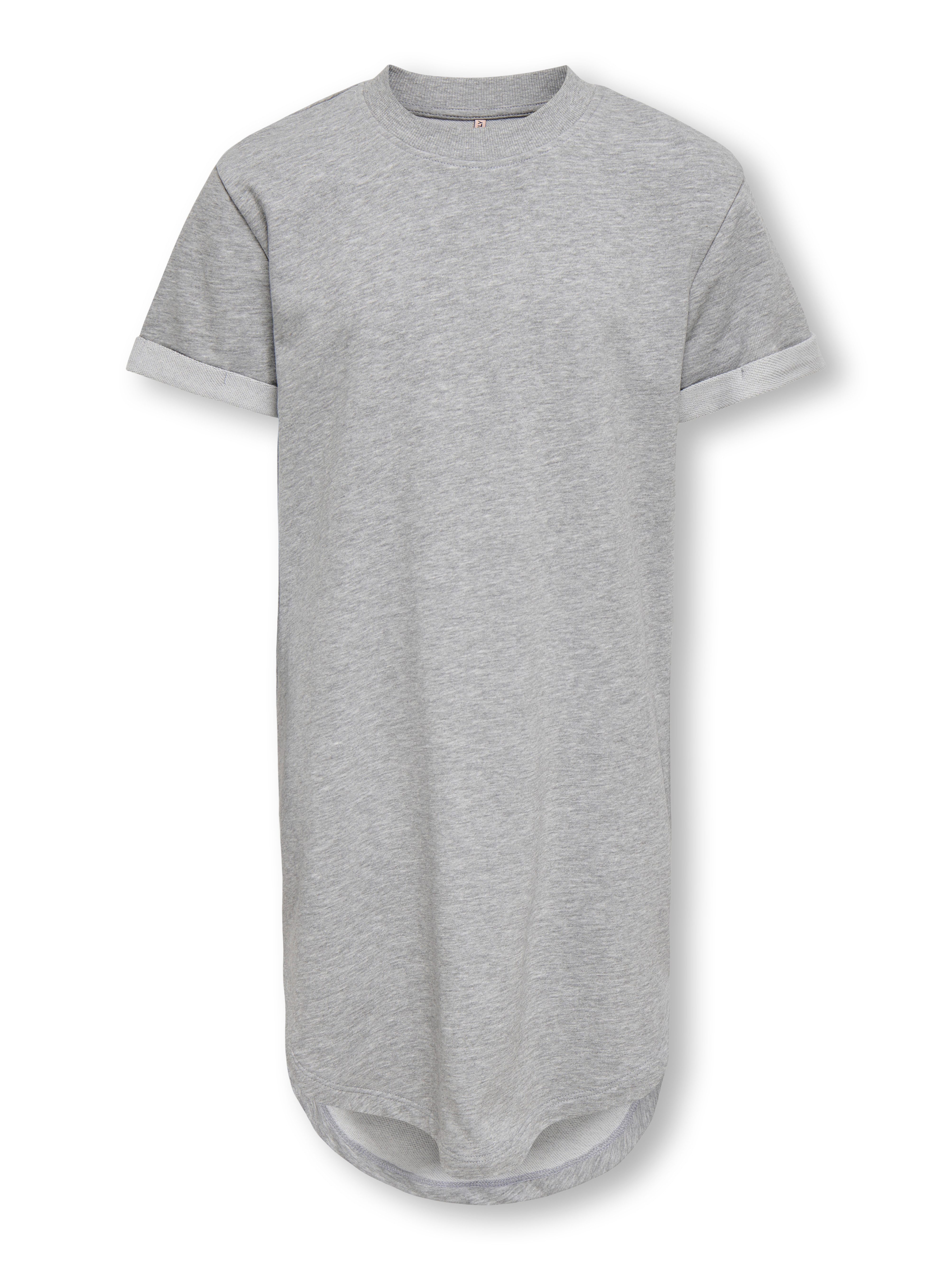 KIDS ONLY Sweatkleid KOGINE S/S DRESS VD ZA JRS mit abgerundetem Saum, hinten etwas länger geschnitten