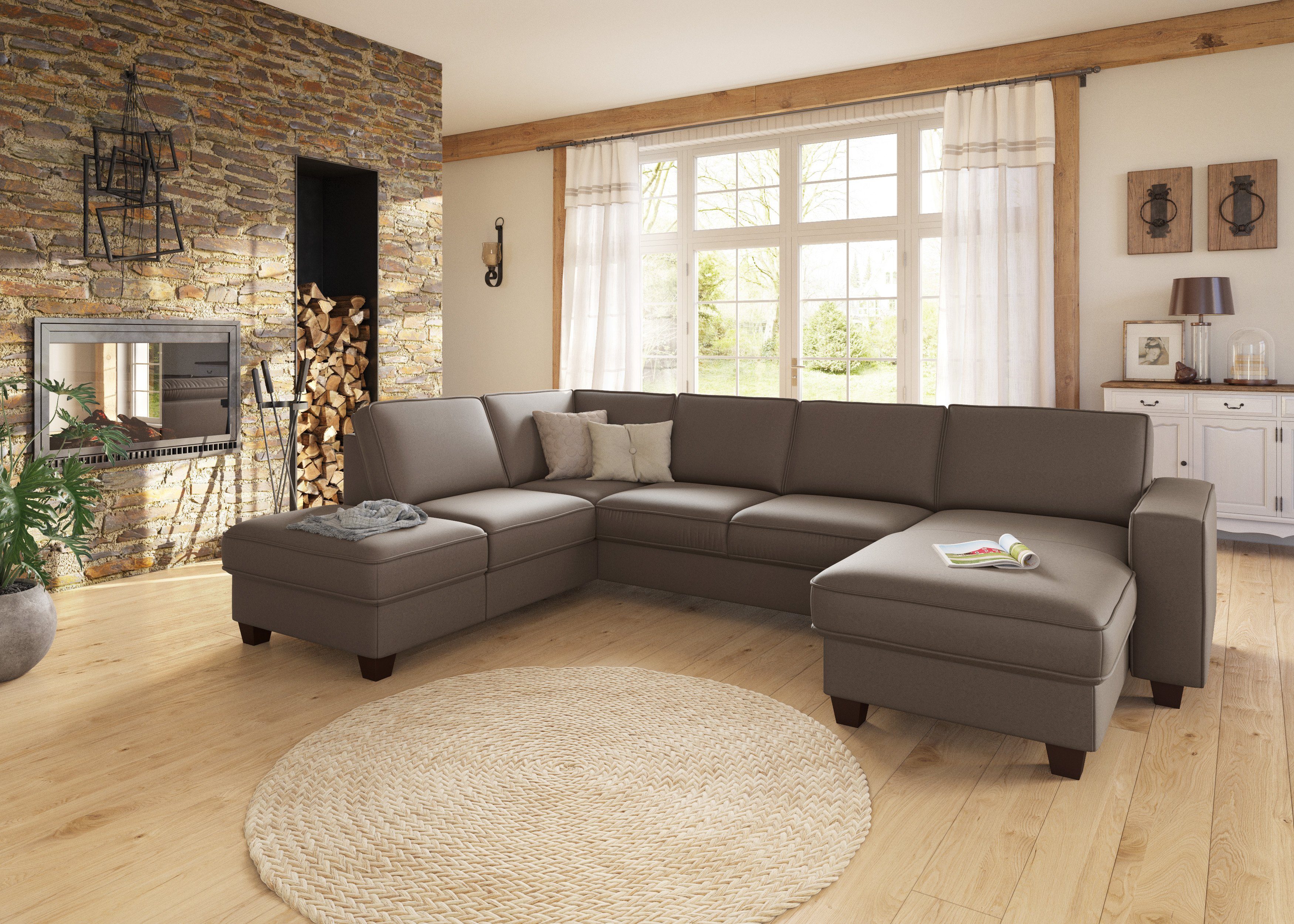 Home affaire Wohnlandschaft County U-Form, 3 günstig online kaufen