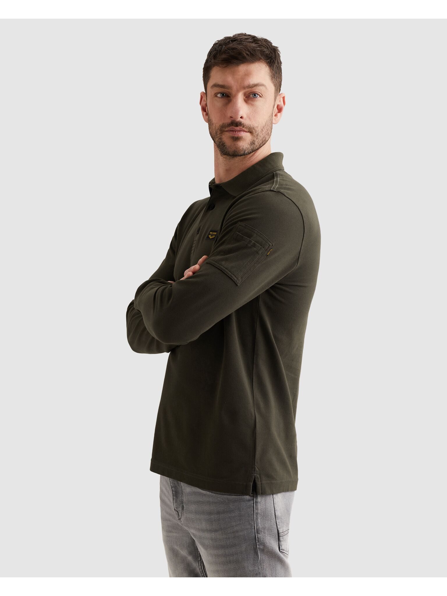 PME LEGEND Langarm-Poloshirt mit Logo Stickerei – Bild 2 von 5