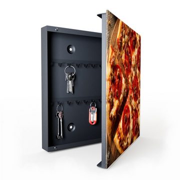 Primedeco Schlüsselkasten Magnetpinnwand mit Glasfront Pizza scharf (1 St)
