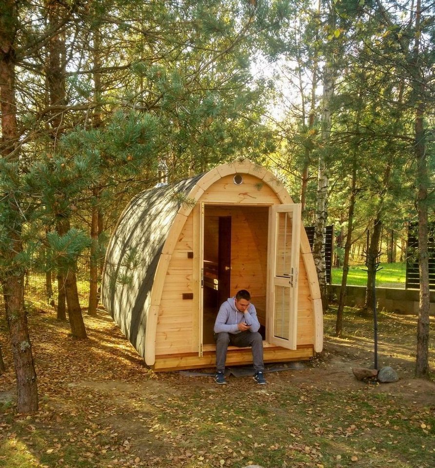 Thumbnail - JVmoebel Sauna Sauna Außensauna Holz Gartensauna Holzsauna 2,40x3,50 Woodpro, 46,00 mm, (1-St., 1x Sauna) Made in Europa