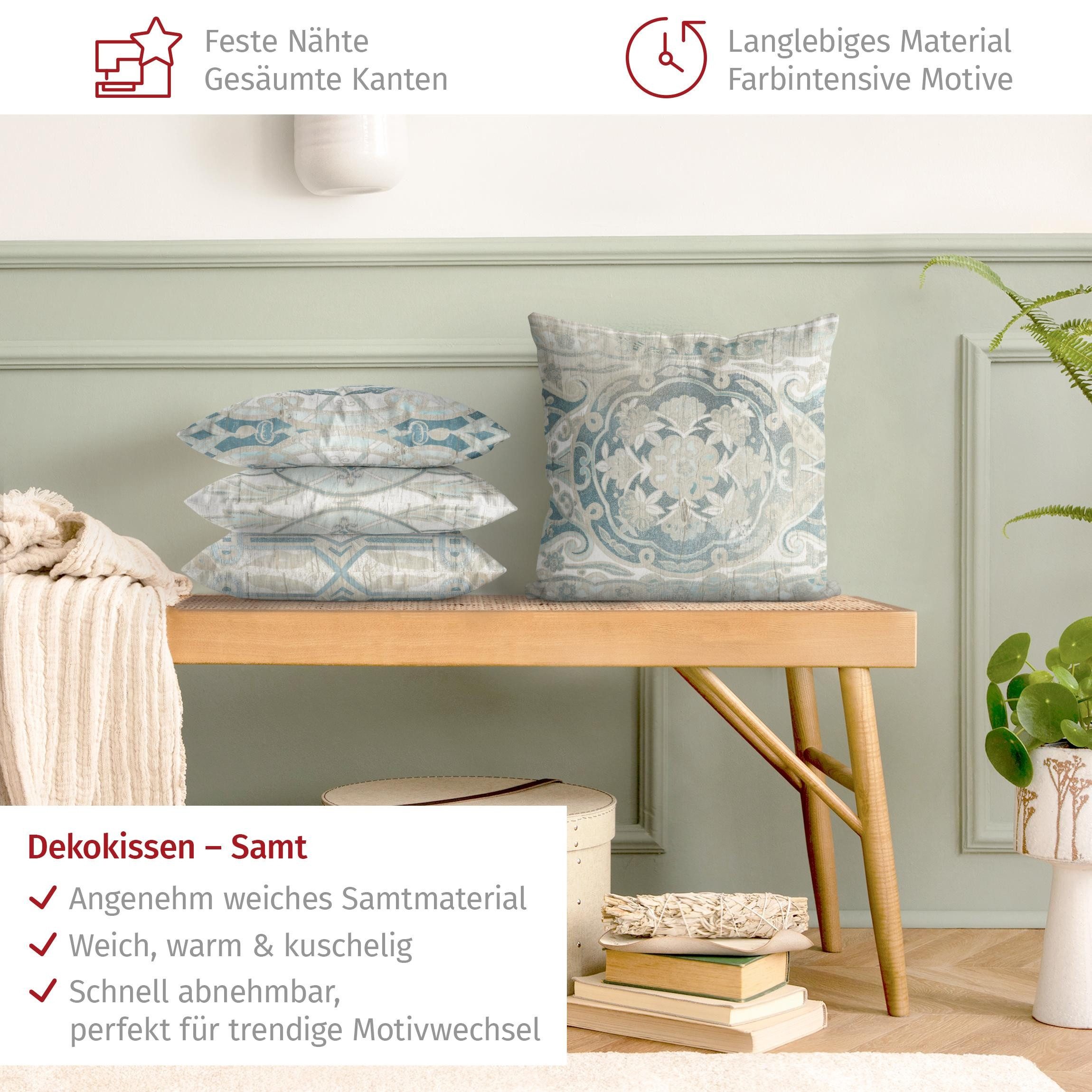 Bilderdepot24 Dekokissen 4-teilig drinnen Kissenhülle/ Sofakissen/ Zierkissen Kissenhülle bunt, Bezug mit / ohne Füllung Zierkissen Outdoor Sofa Bett