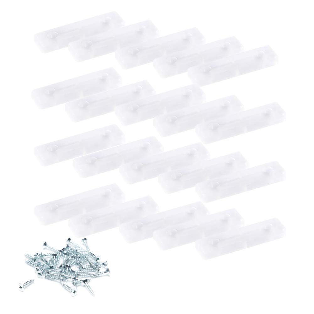 sossai® Möbelfuß Möbelgleiter in Transparent mit Schrauben, (20-St), 50x14x5mm