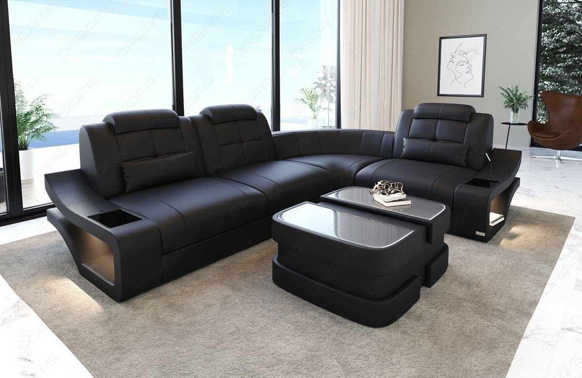 Sofa Dreams Ecksofa Leder Sofa Couch günstig online kaufen
